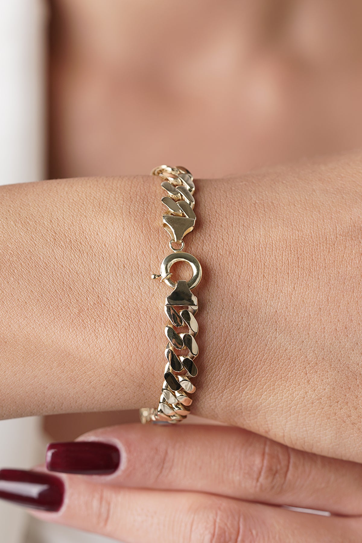 14K Gold Eye Detail Gourmet Bracelet