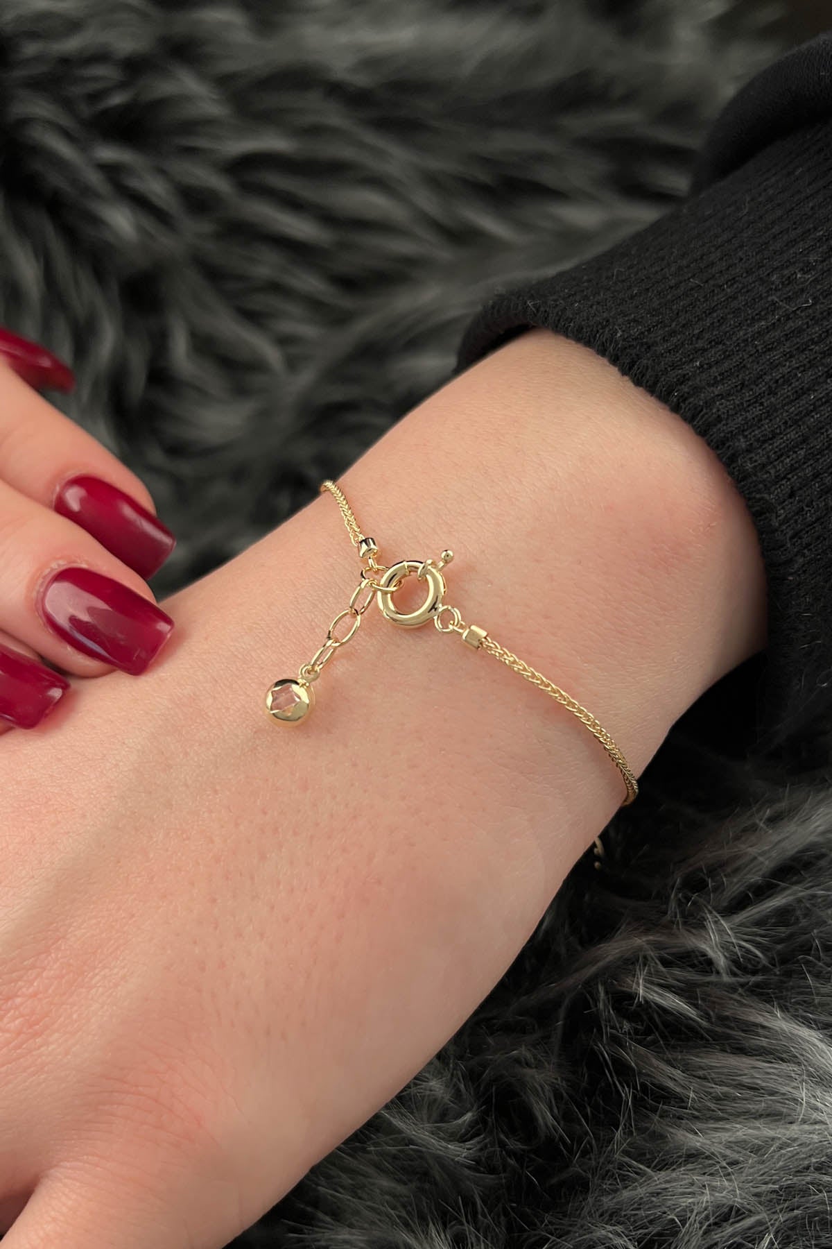 14K Gold Eye Detailed Lucky Bracelet
