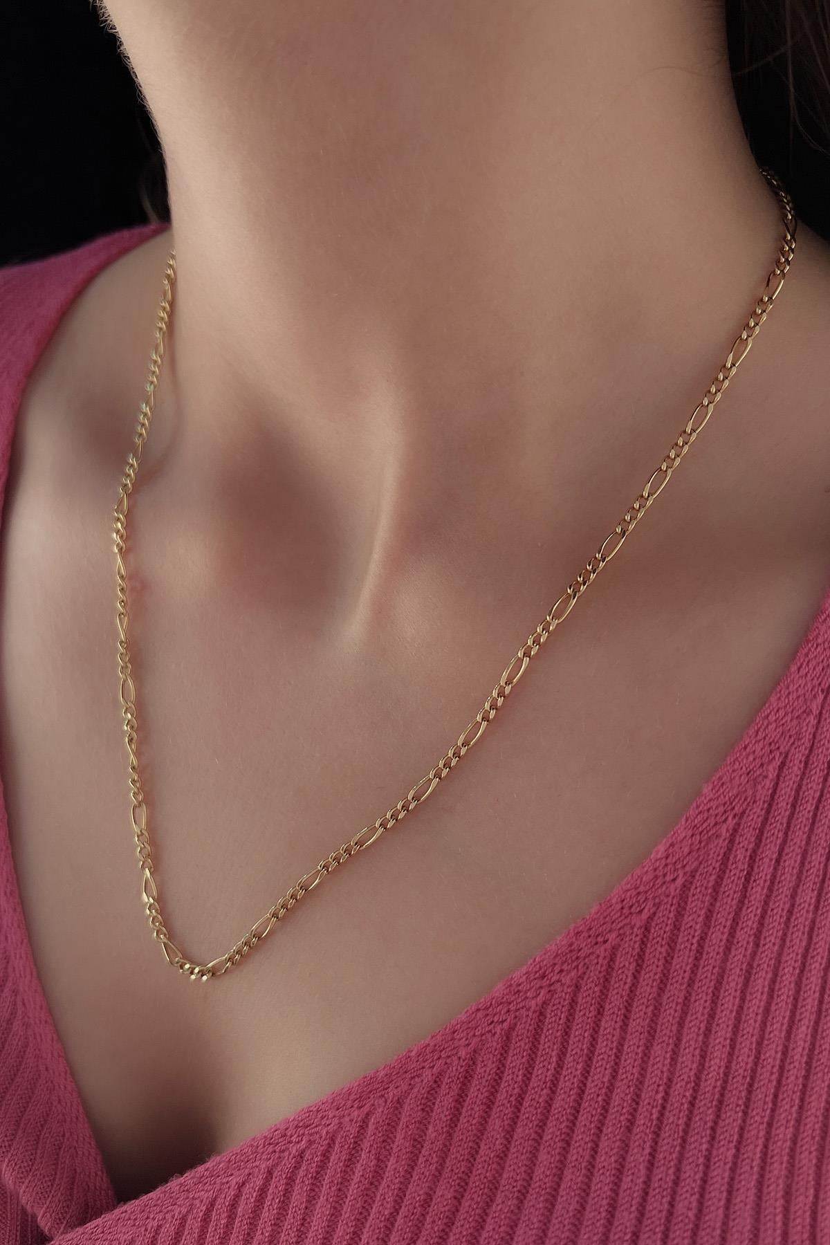 14K Gold Figaro Chain 0,110 inches