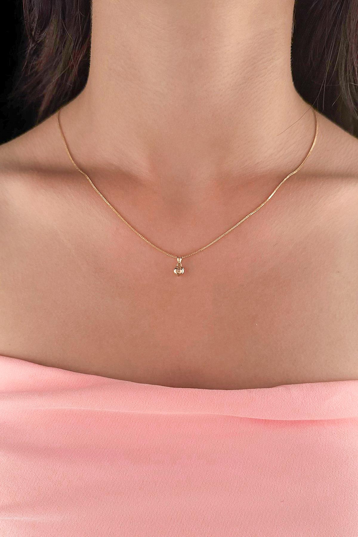 14K Gold Fine Foxtail Necklace