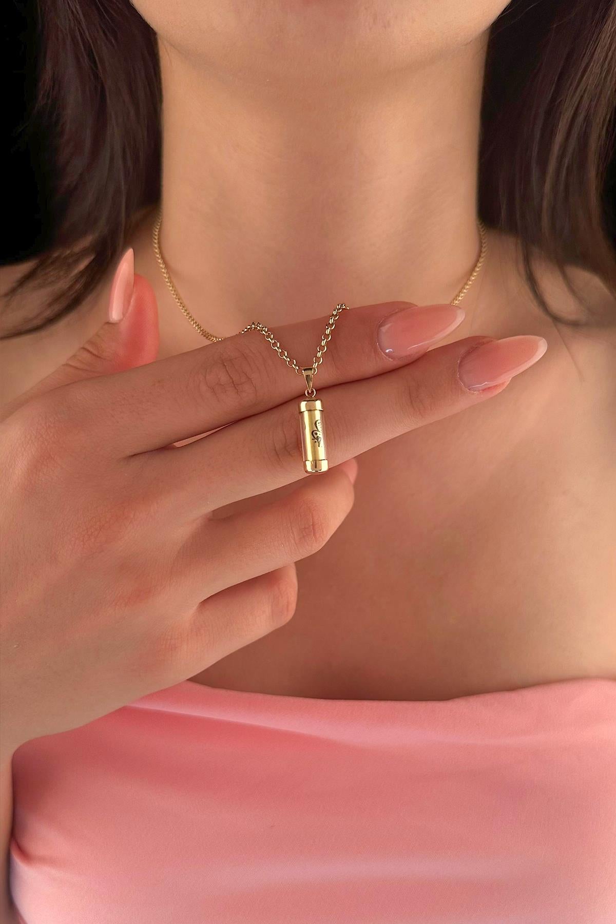 14K Gold Fine Rolo Chain Cevsen Necklace