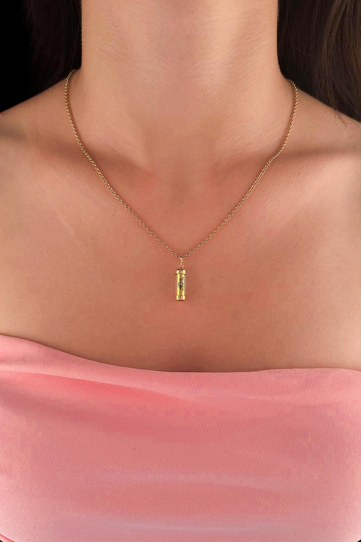 14K Gold Fine Rolo Chain Cevsen Necklace