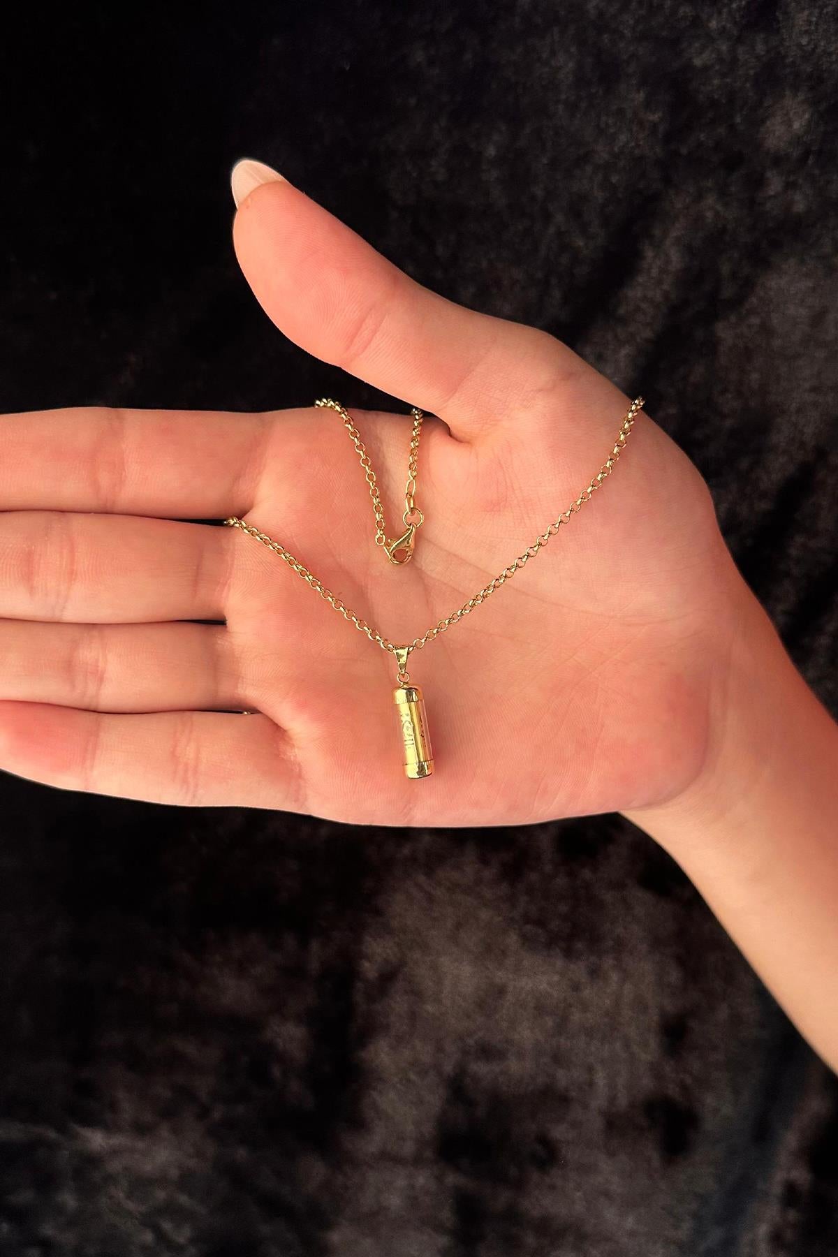 14K Gold Fine Rolo Chain Cevsen Necklace