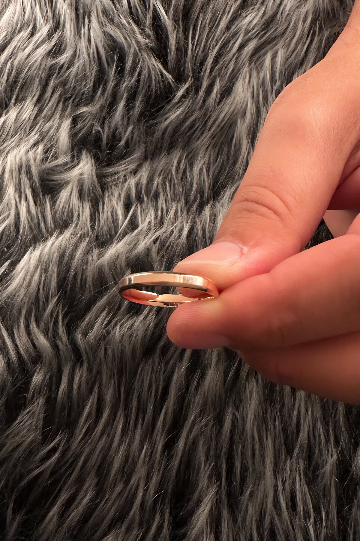 14K Gold Flat Court Shape Man Wedding Ring  0.122 inch