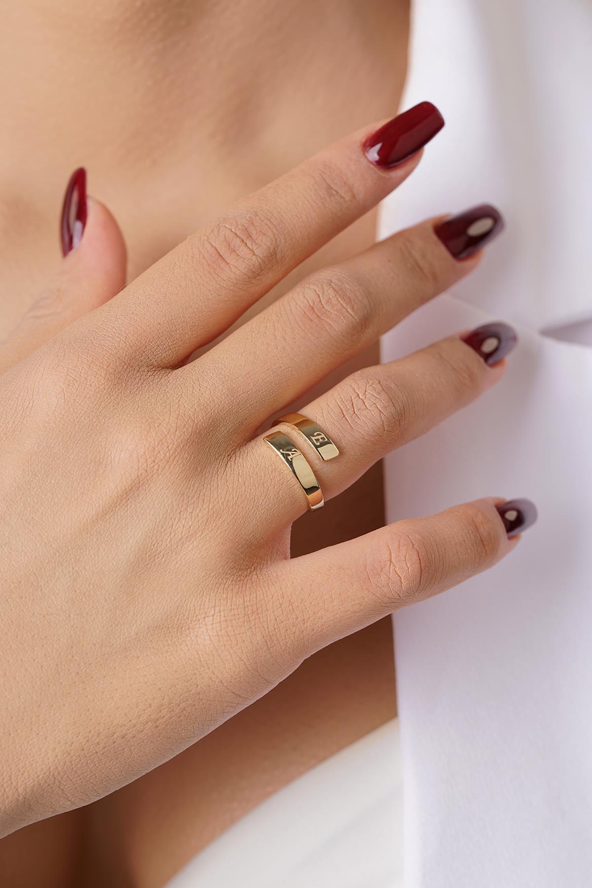 14K Gold Fork Ring