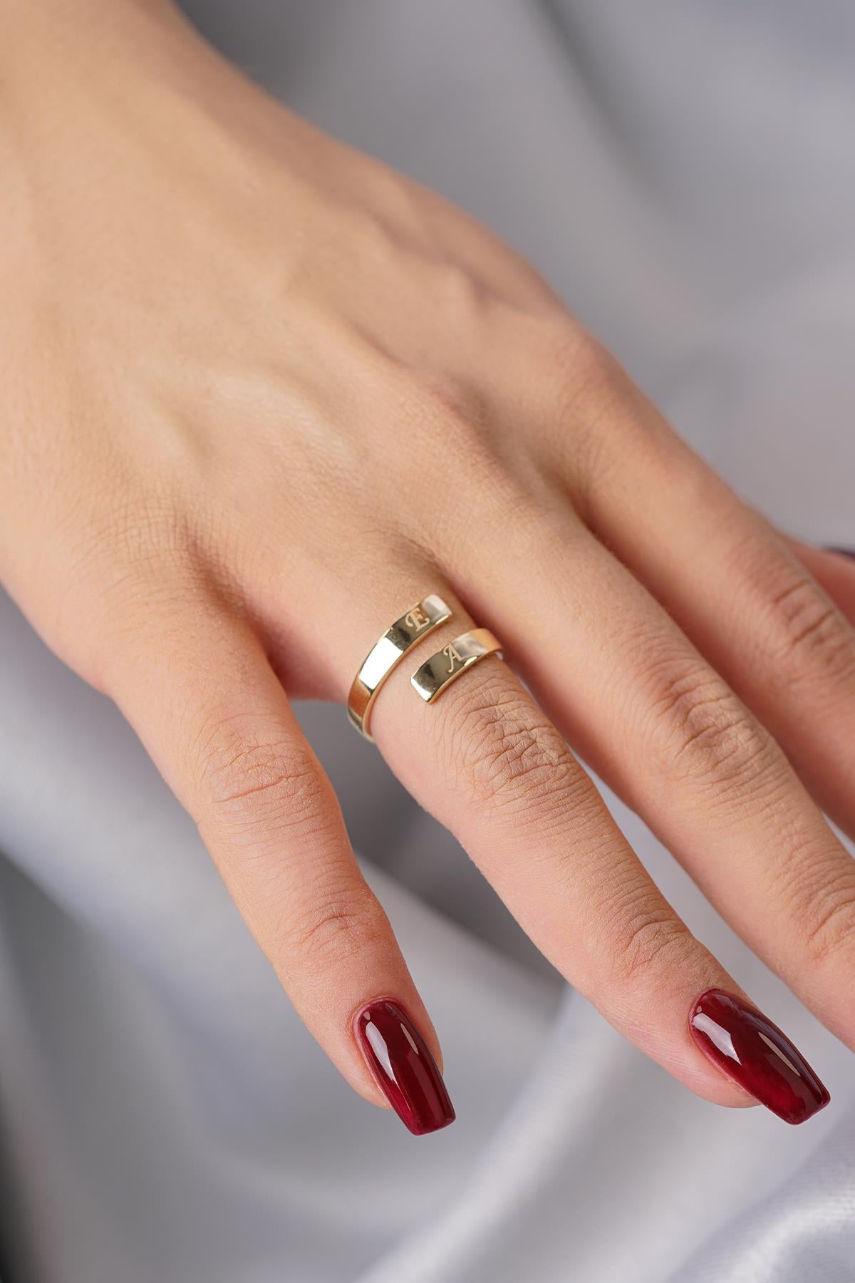 14K Gold Fork Ring