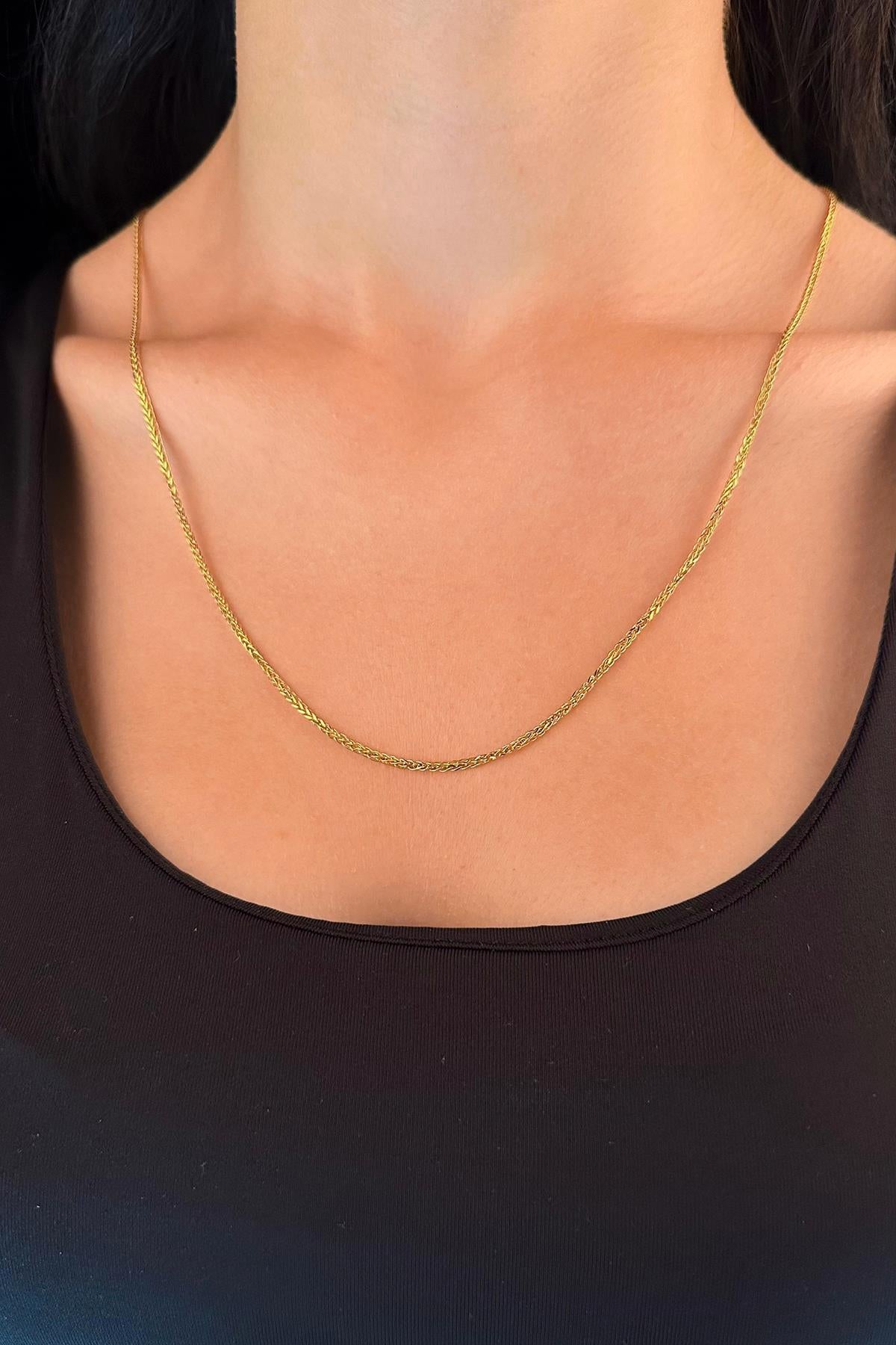 14K Gold Foxtail Chain   0.070 inch
