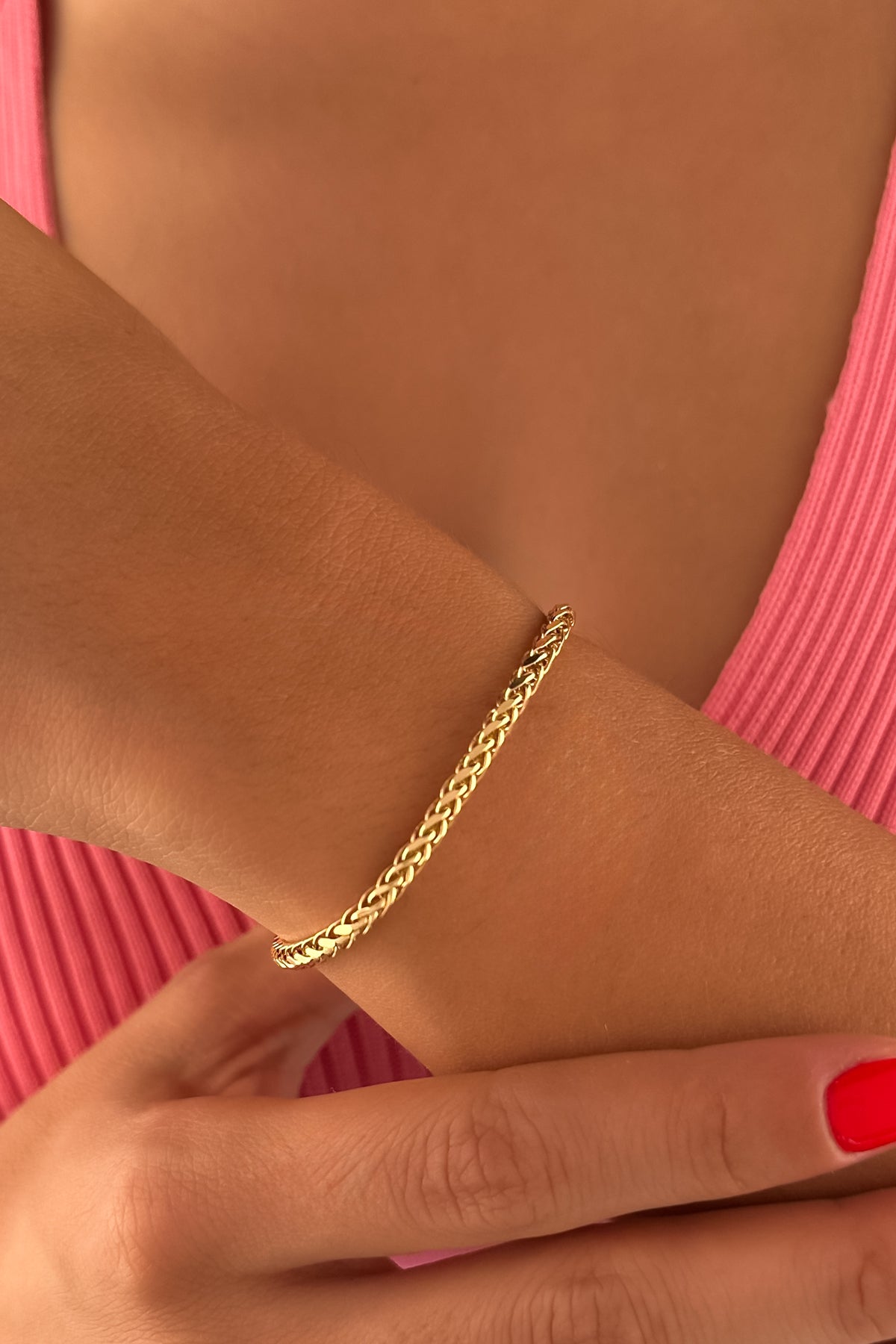 14K Gold Franco Bracelet
