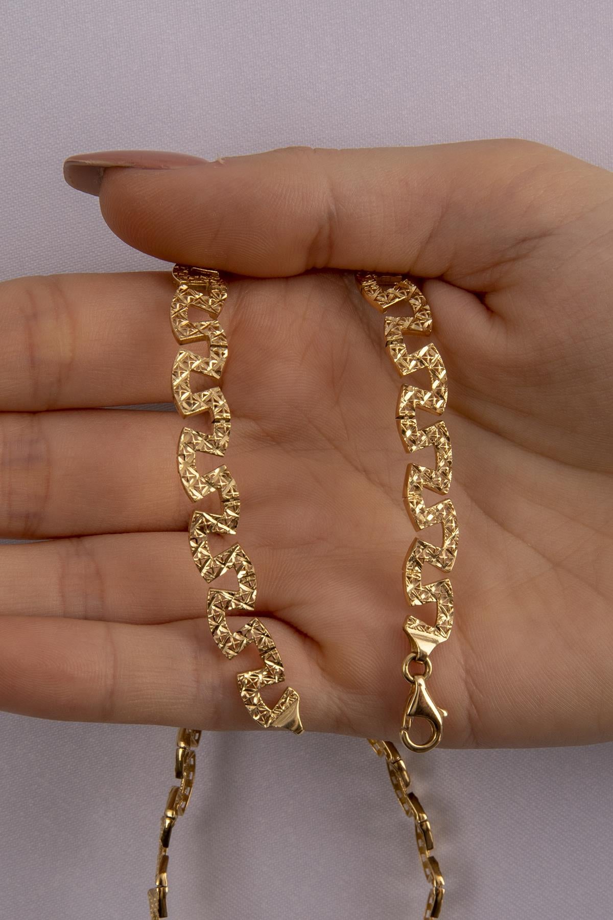 14K Gold Greca Necklace