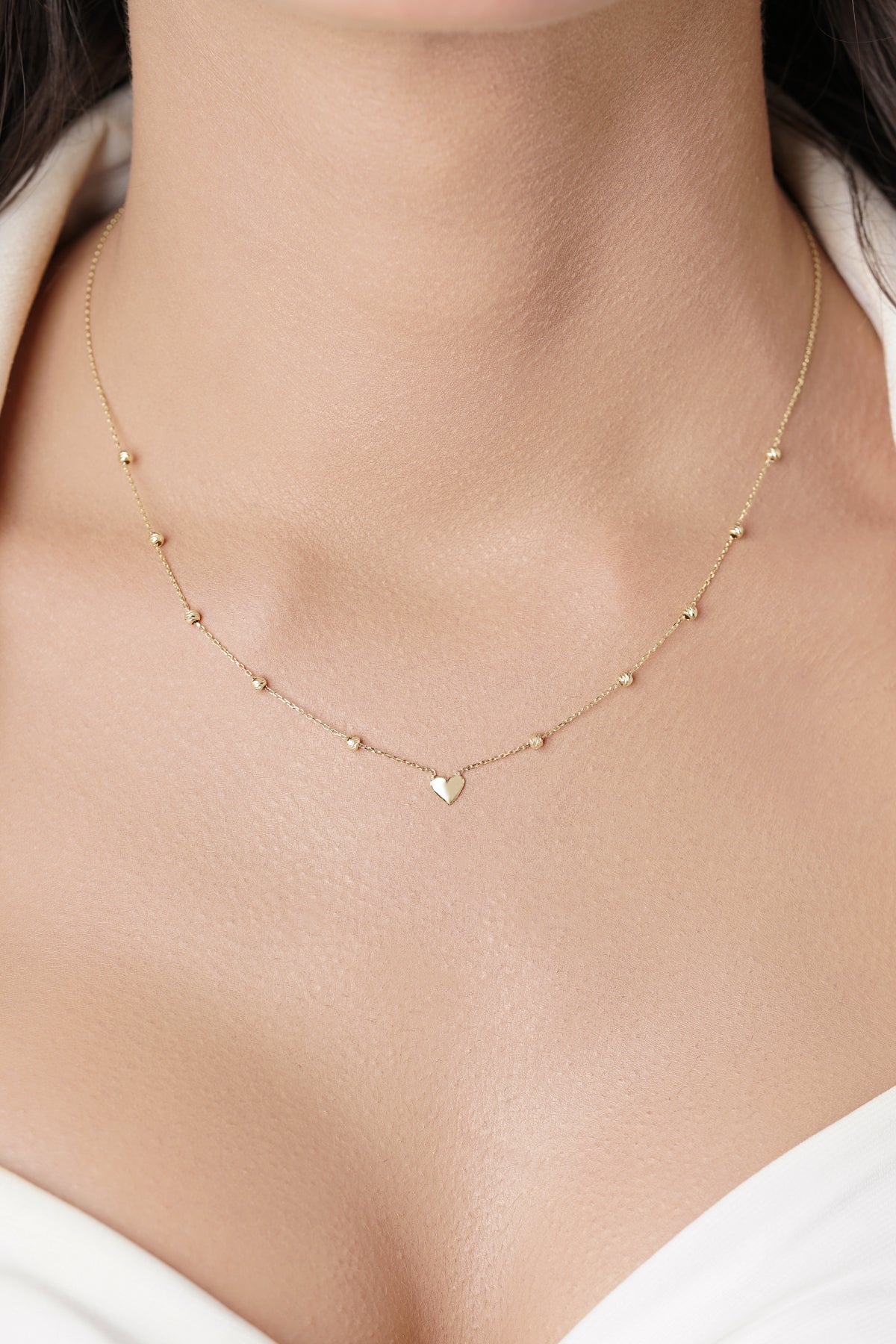 14K Gold Heart Dorica Necklace