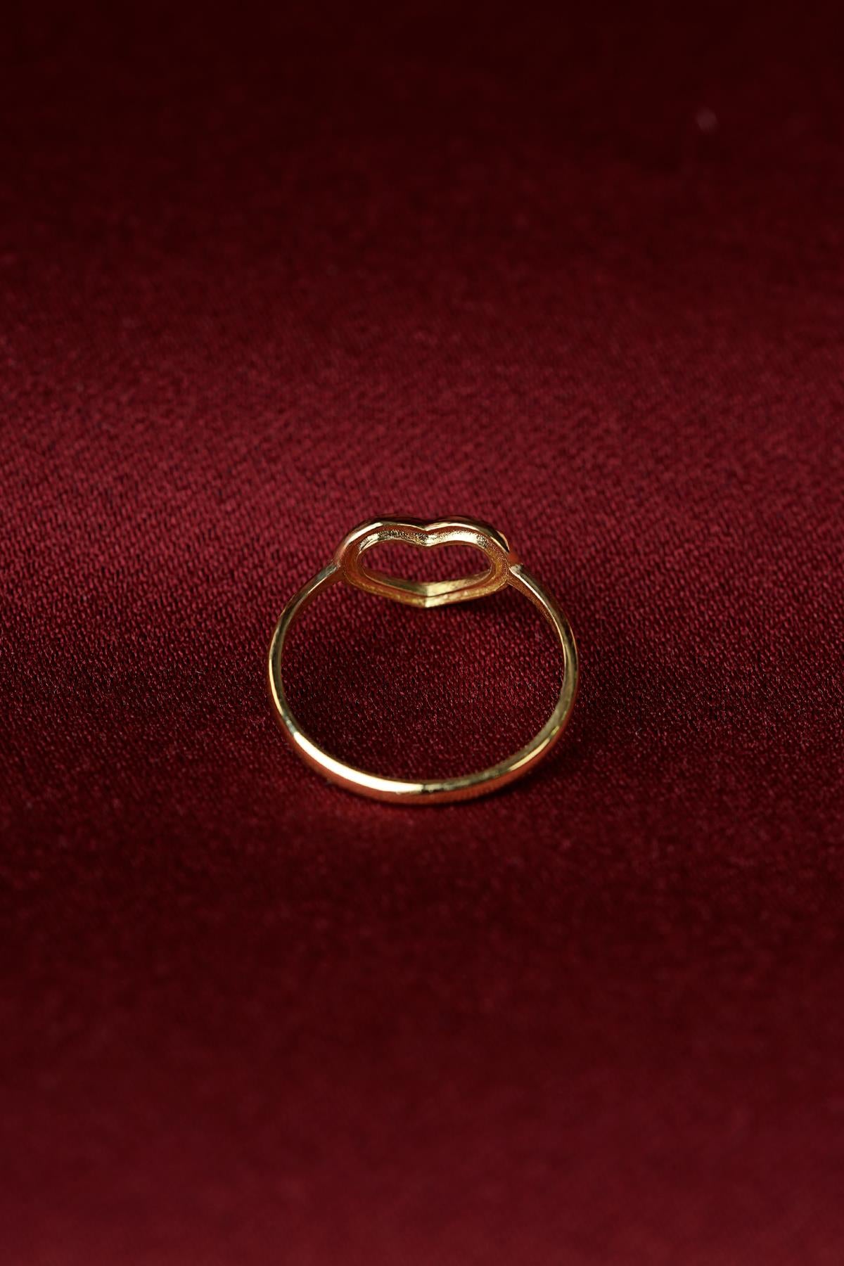 14K Gold Heart Shaped Ring