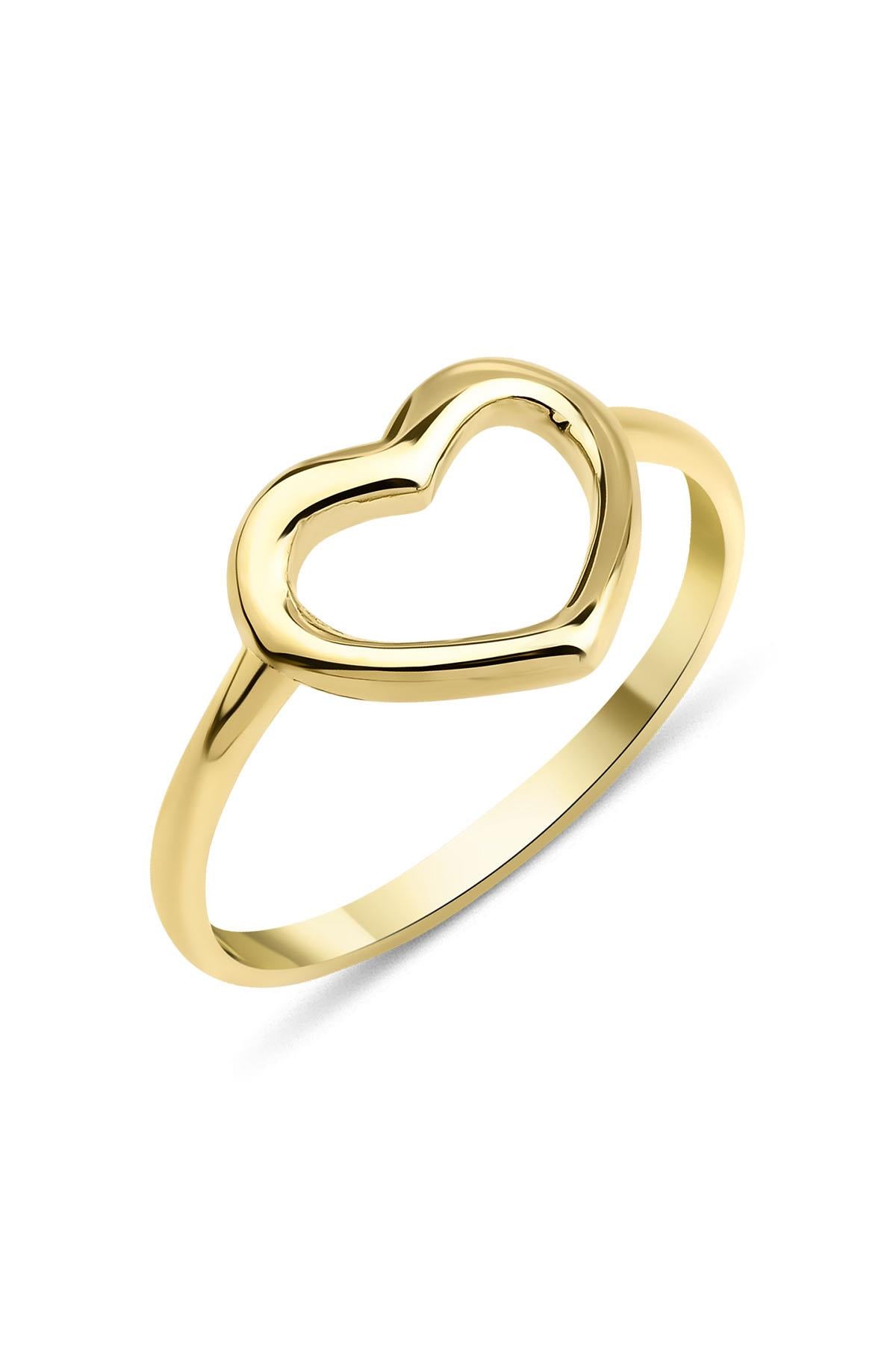 14K Gold Heart Shaped Ring