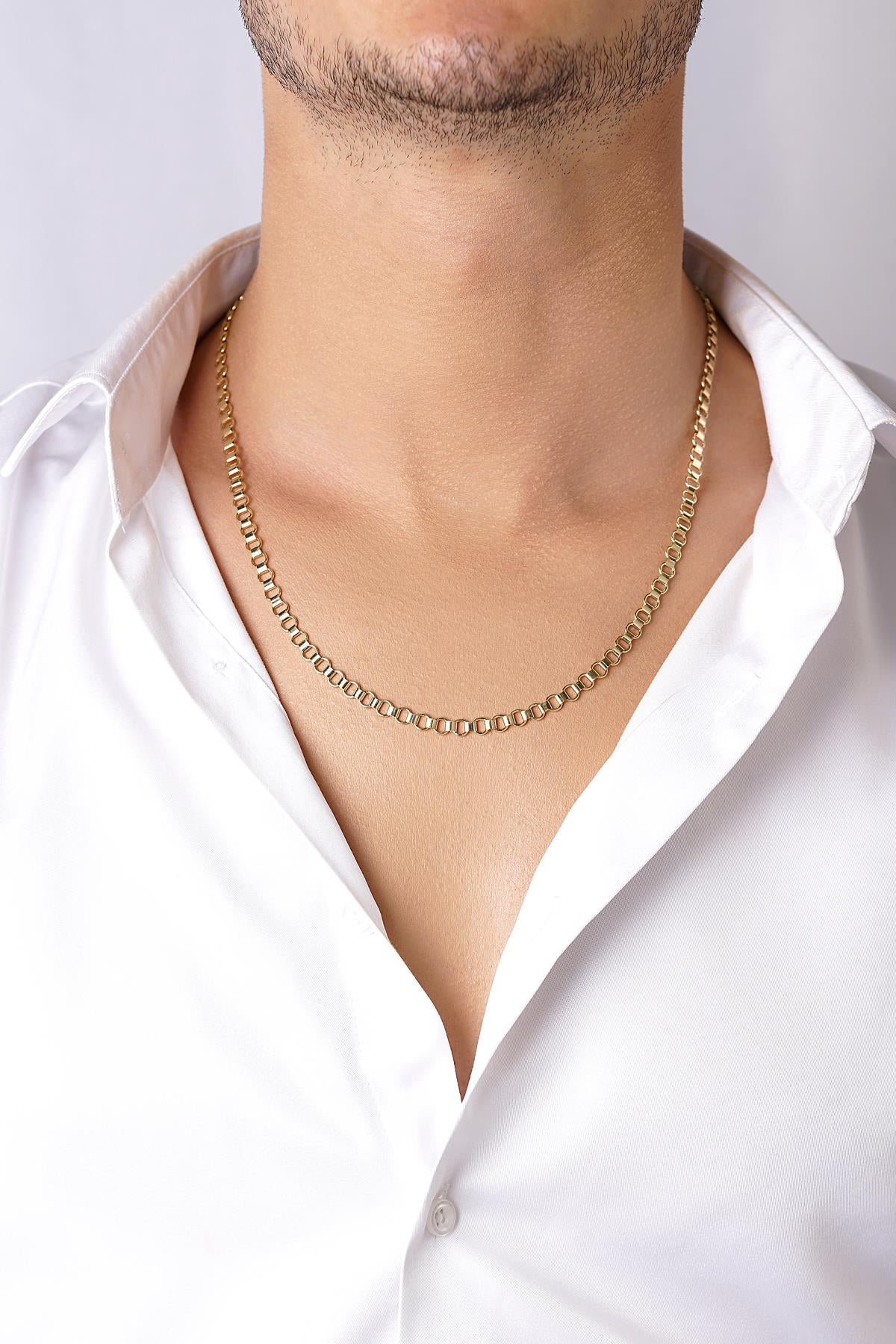 14K Gold Holder Chain Necklace