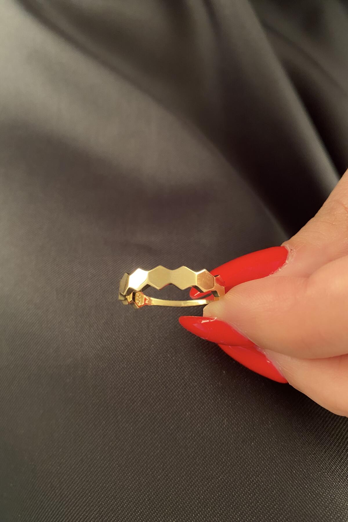 14K Gold Honeycomb Ring 2