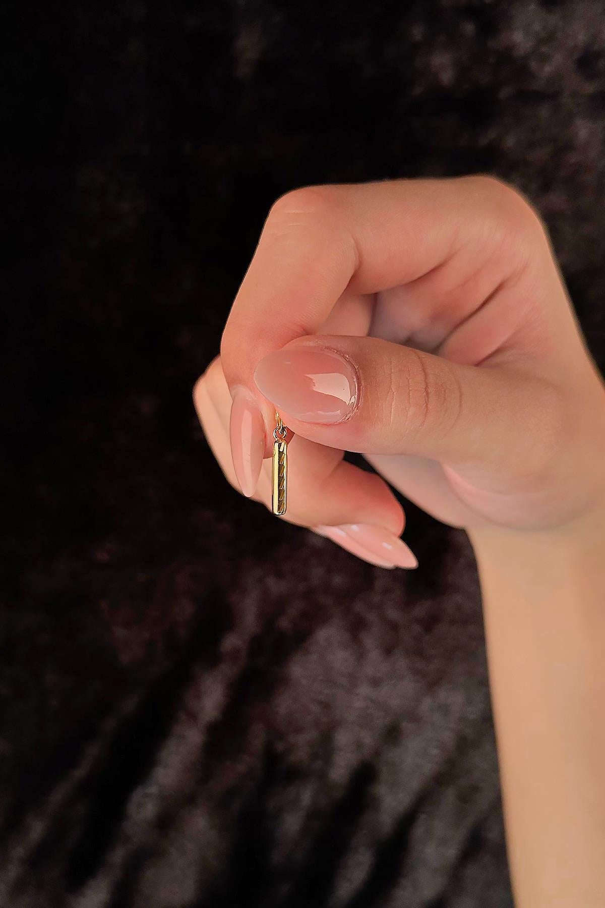 14K Gold I Letter Charm