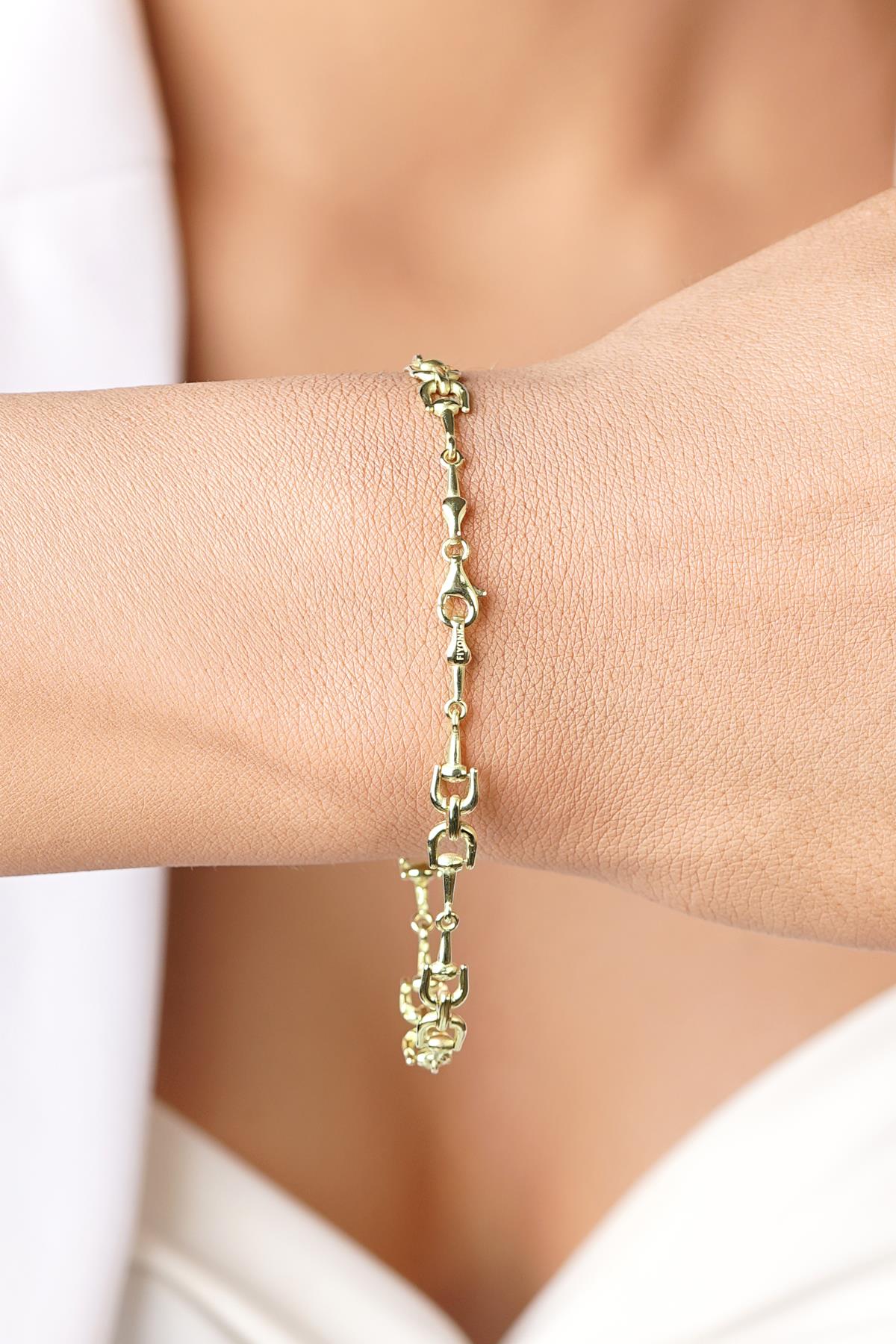 14K Gold Inferno Designer Link Bracelet