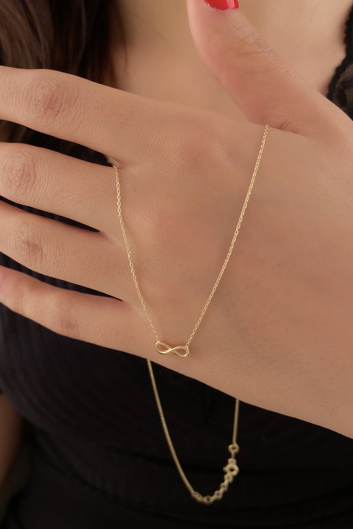 14K Gold Infinity  Necklace