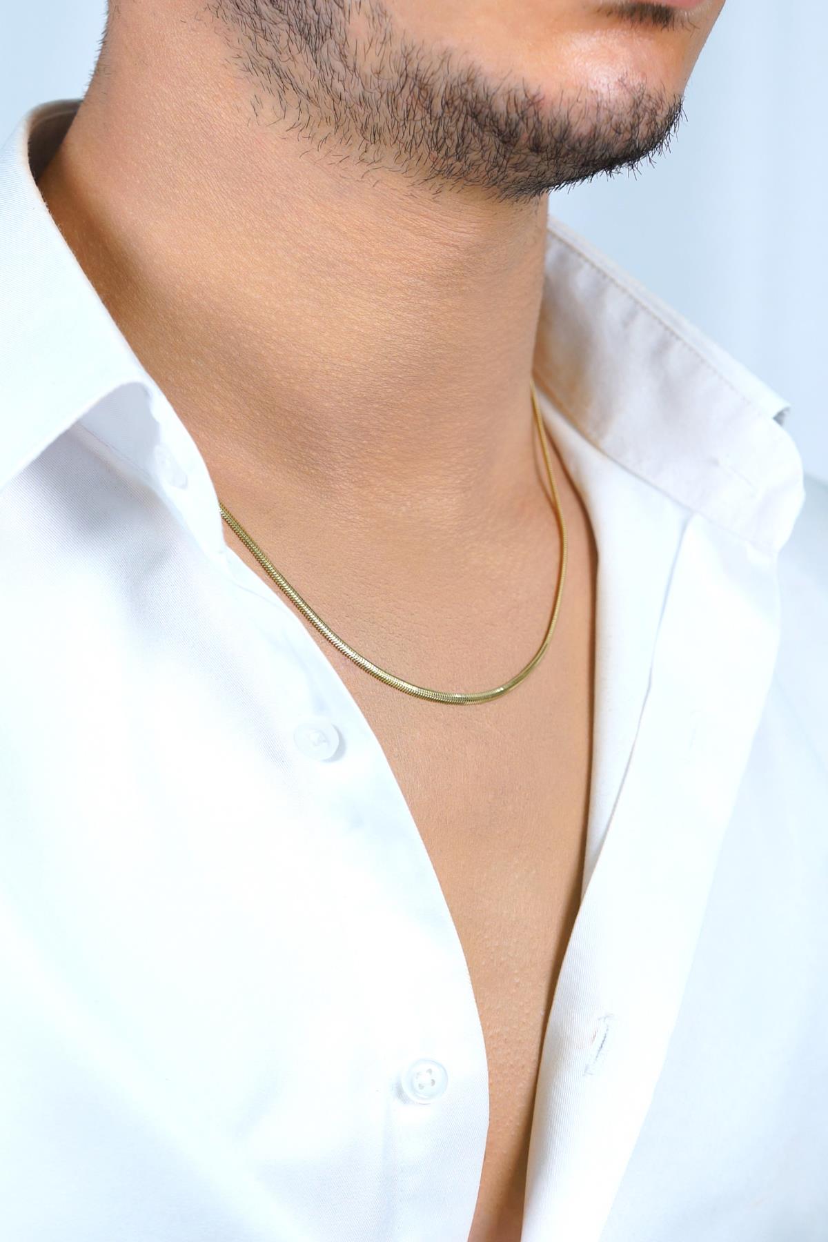 14K Solid Gold Italian Chain Necklace