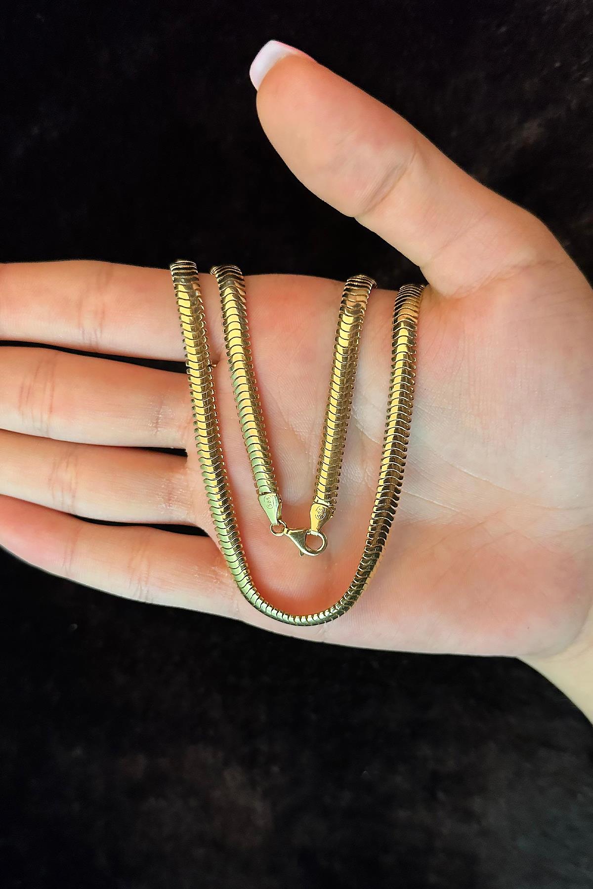 14K Solid Gold Italian High-Polish Necklace