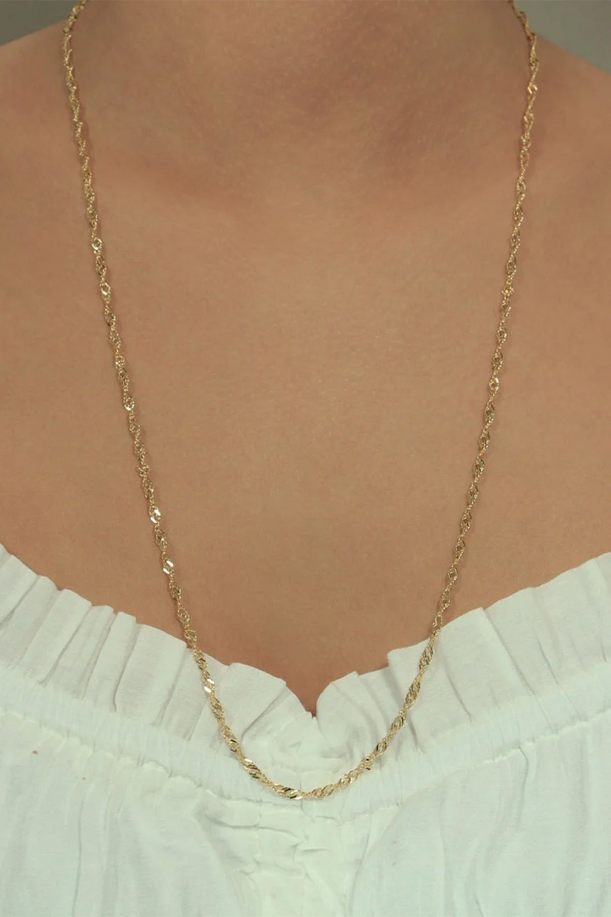 14K Gold Italian Snake Back Chain  With Sailor Lock   0.102 inch