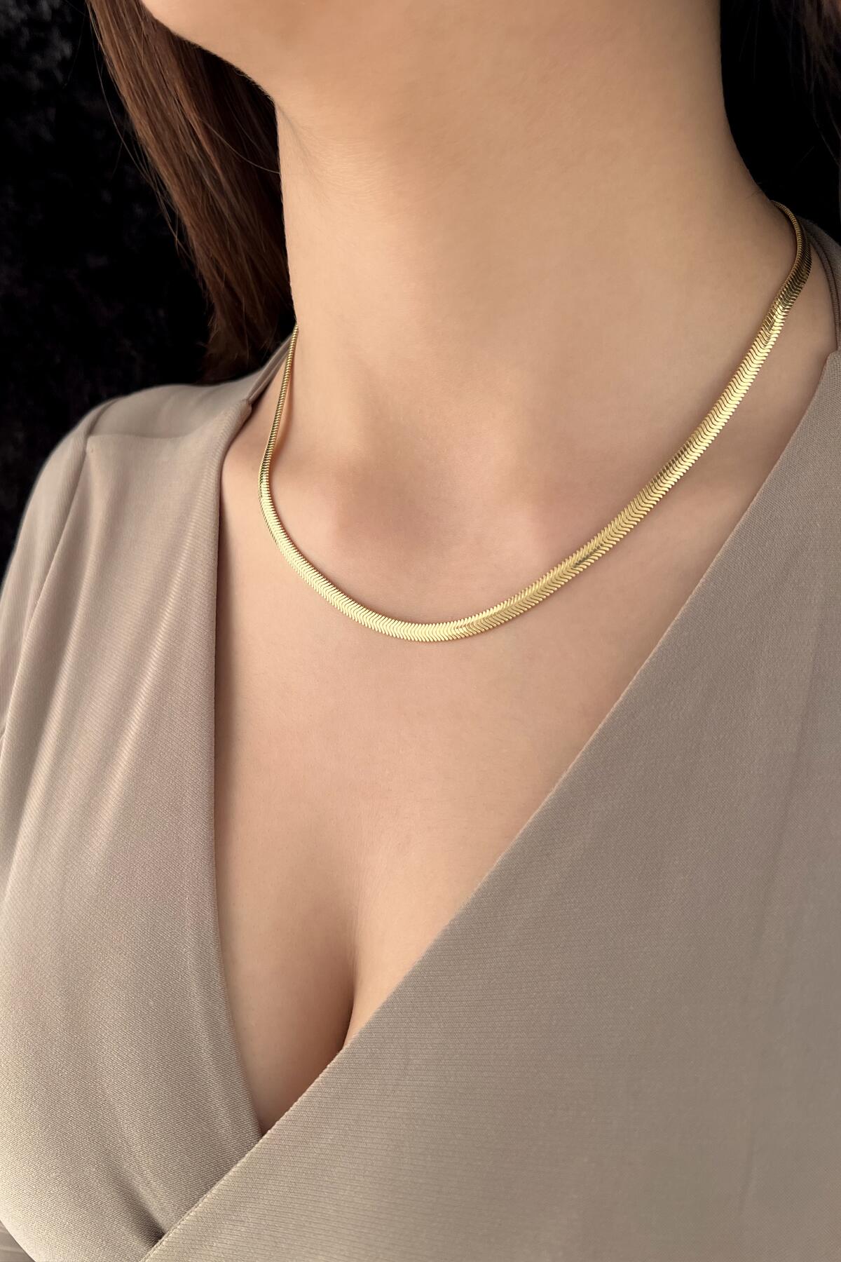 14K Gold İtalian Snake Chain  0.169 inch