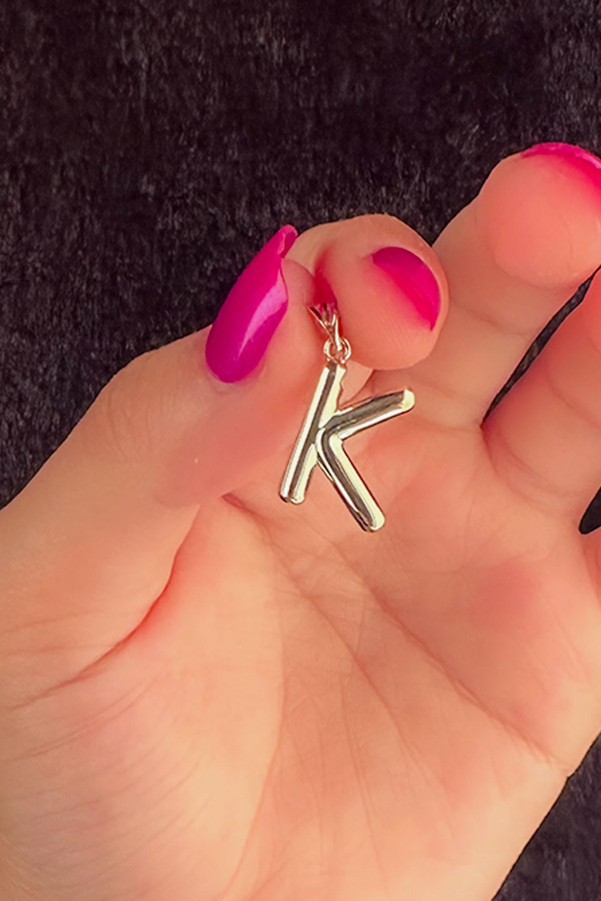 14K Gold K Letter Charm