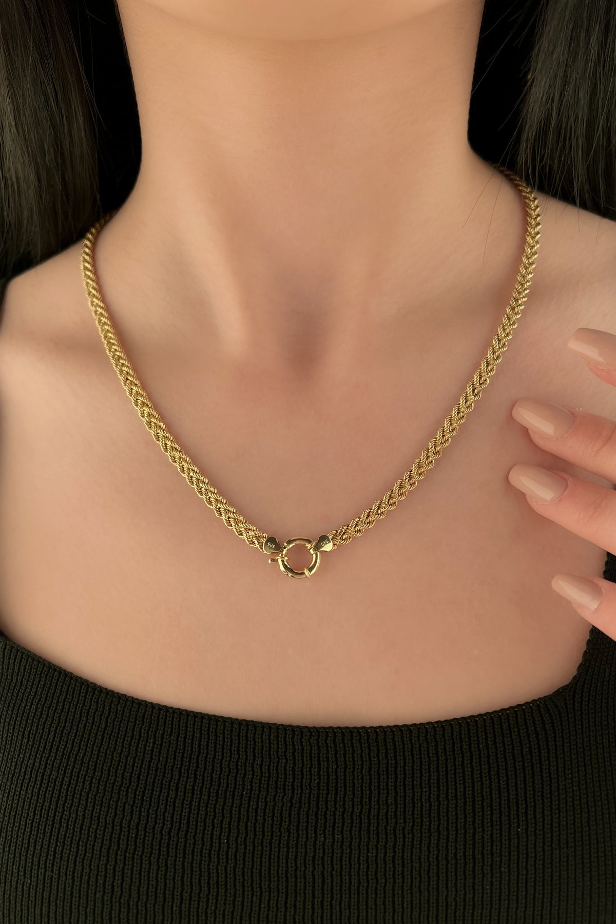 14K Gold Knitted Chain  0.188 inch