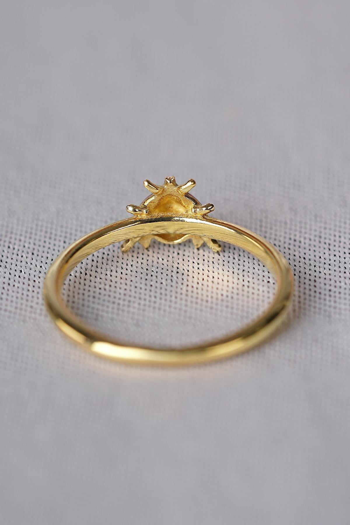 14K Gold Ladybug Ring