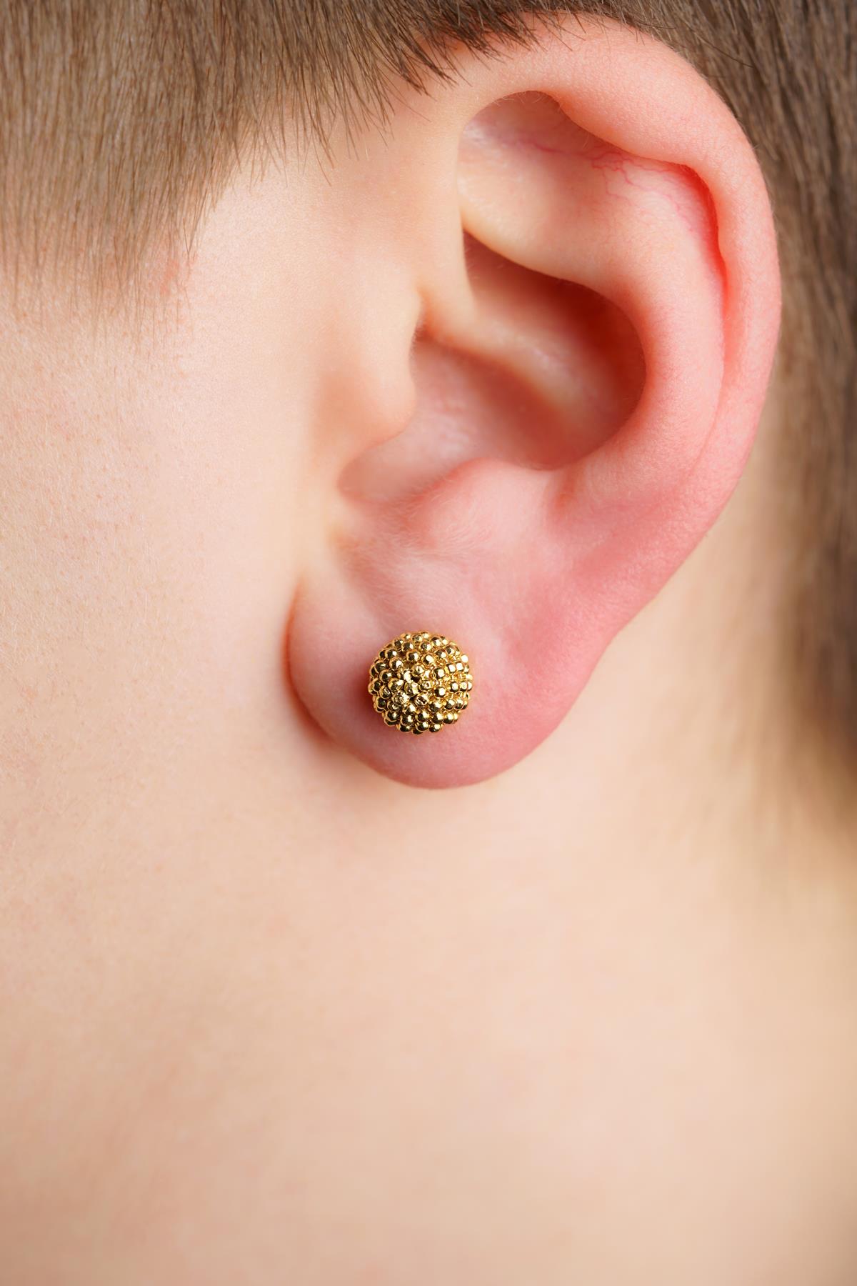 14K Gold Large Mars Men’s Earring