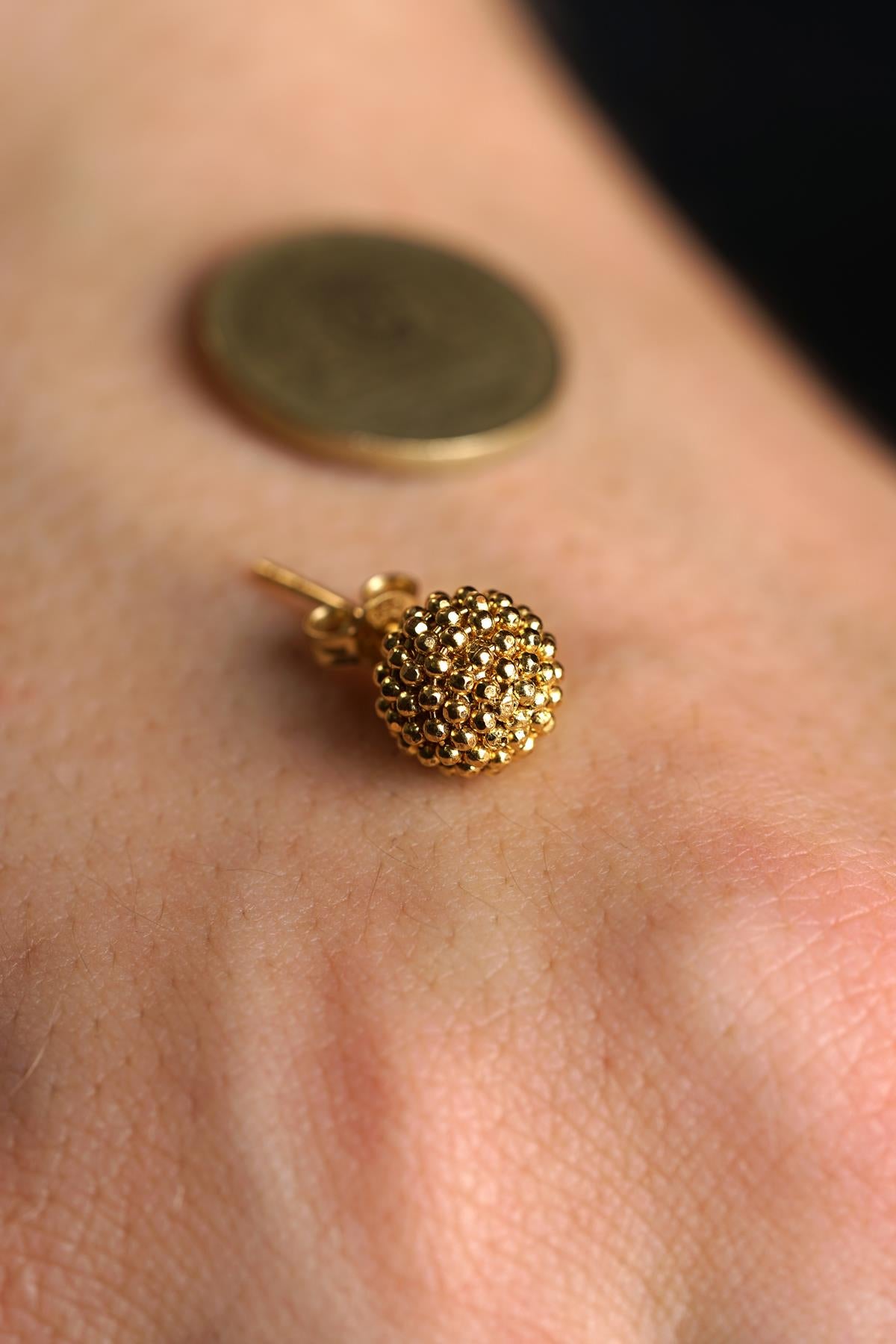 14K Gold Large Mars Men’s Earring