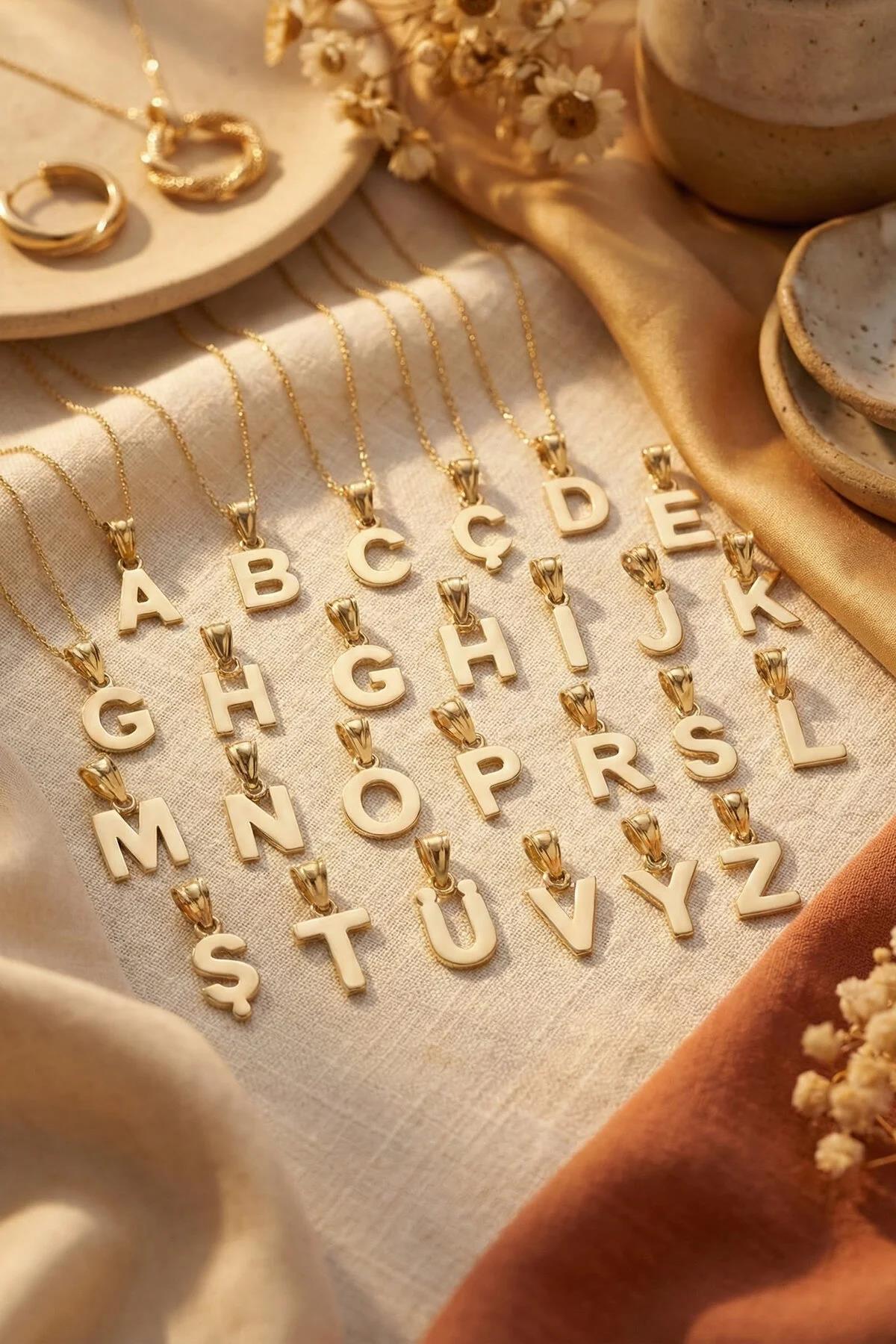 14K Gold Letter Charm