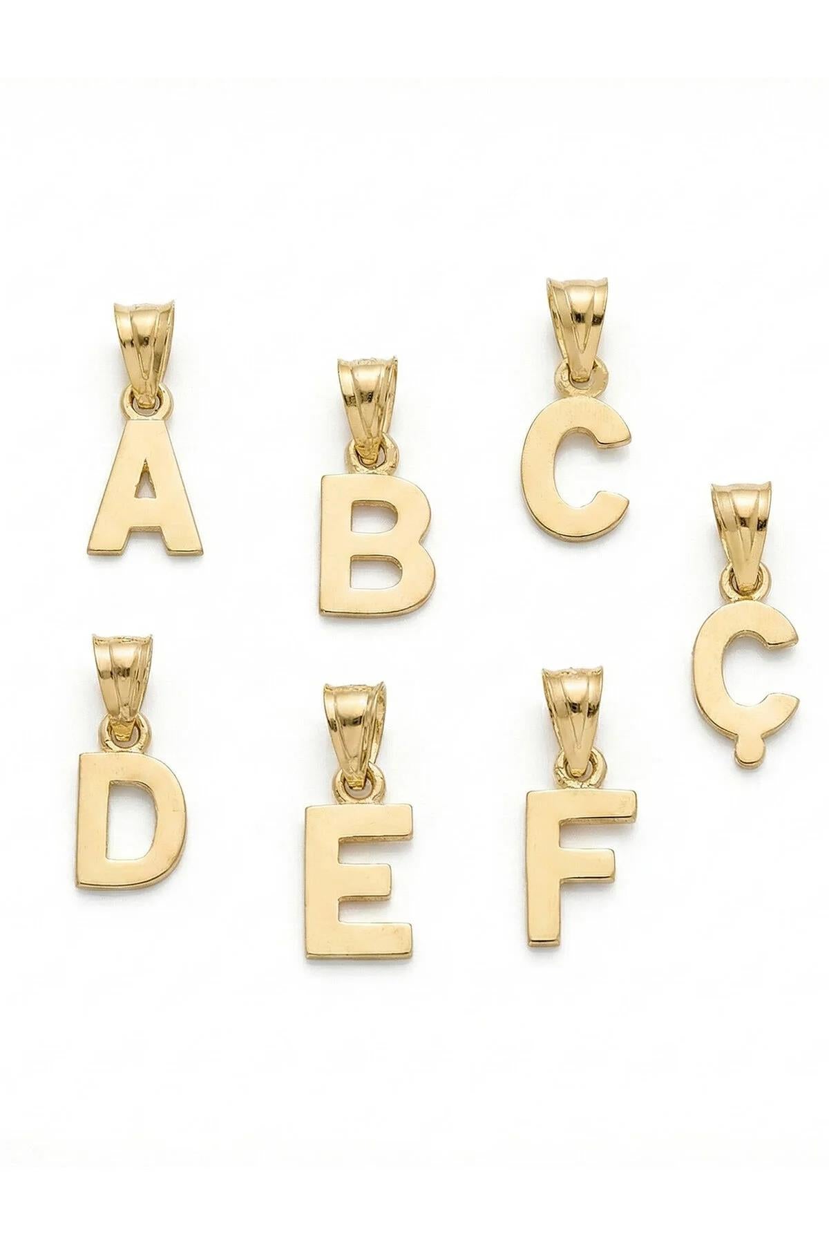 14K Gold Letter Charm