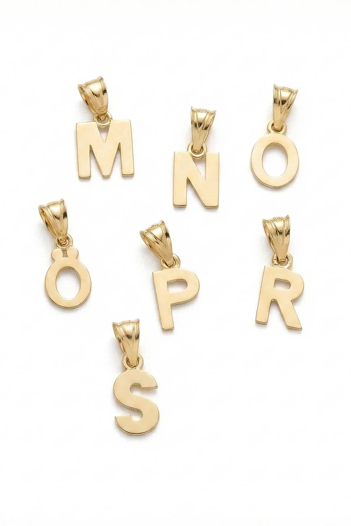14K Gold Letter Charm