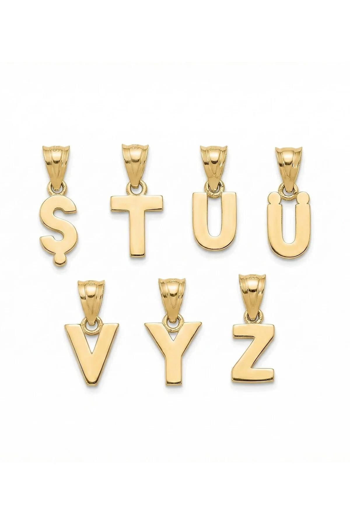 14K Gold Letter Charm