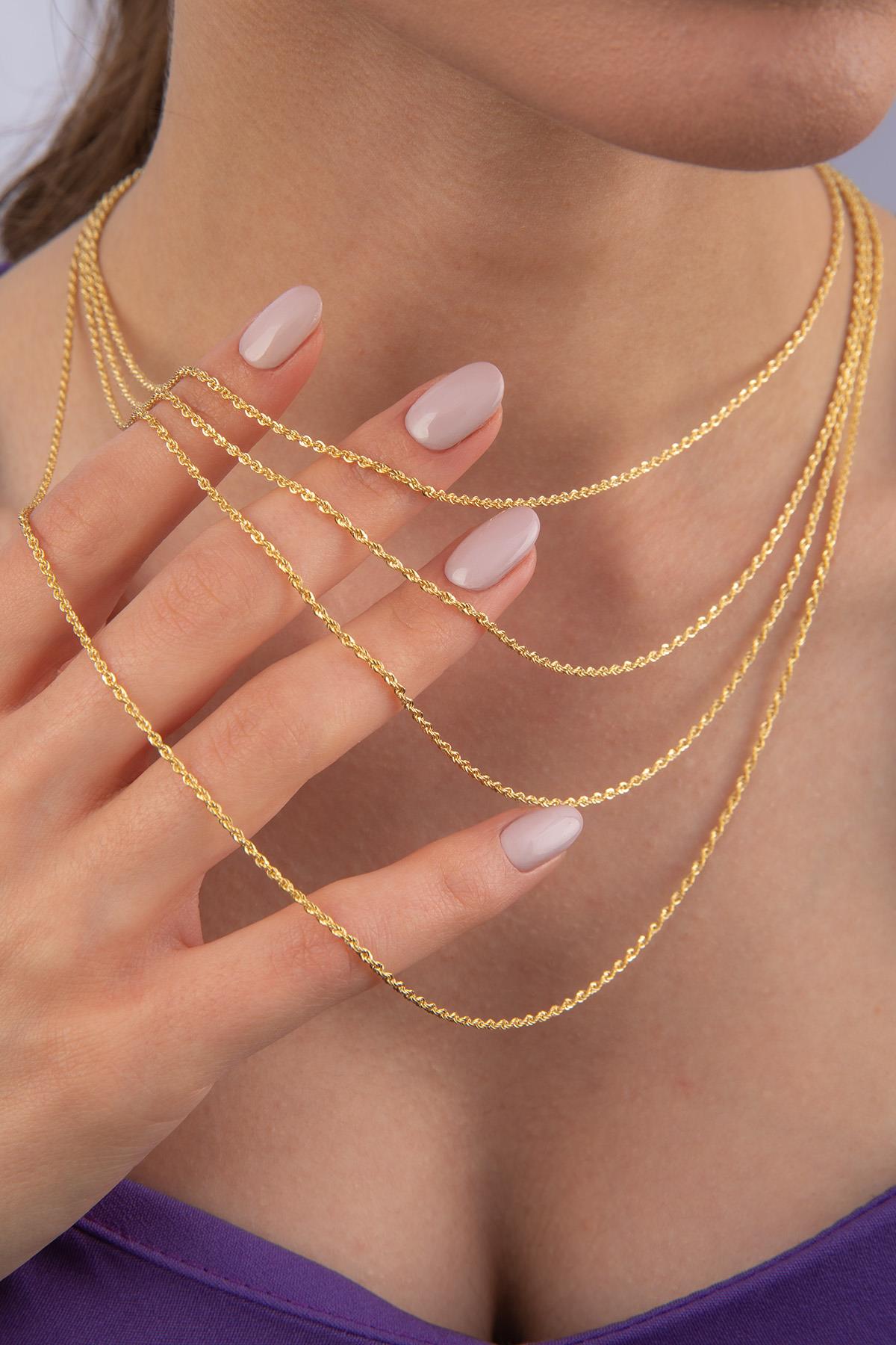 14K Gold Light Rope Chain  0.059 inch