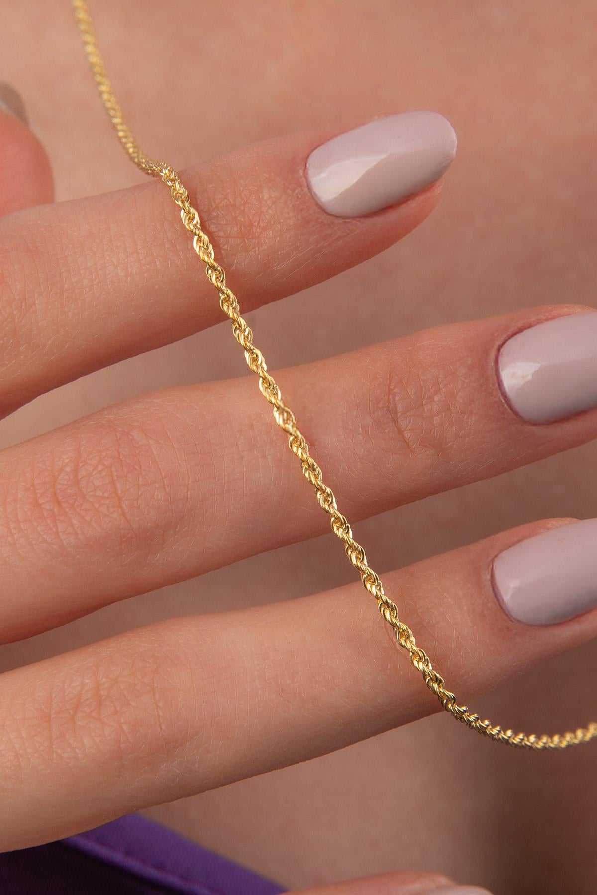 14K Gold Light Rope Chain  0.059 inch