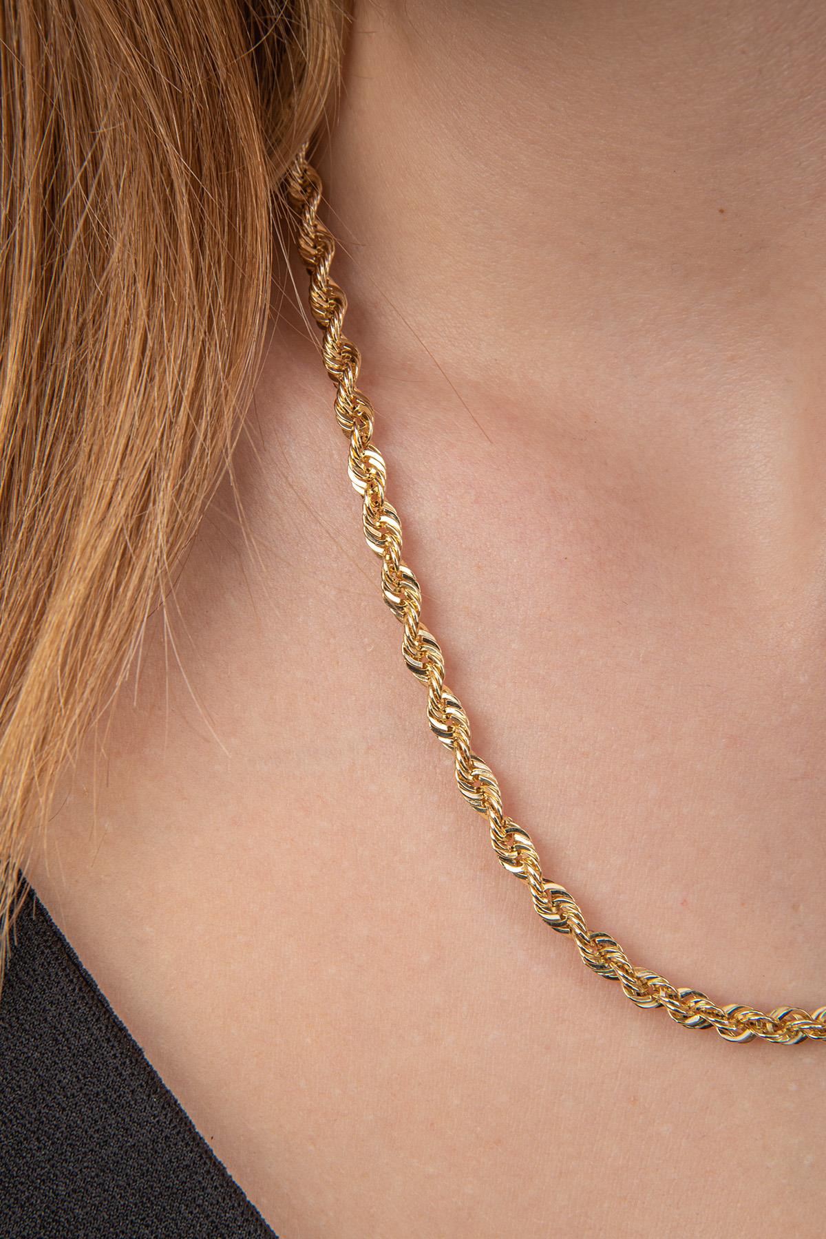 14K Gold Light Rope Chain  0.173 inch