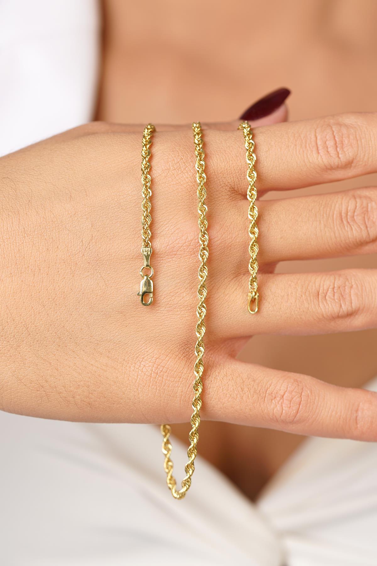 14K Gold Light Rope Chain