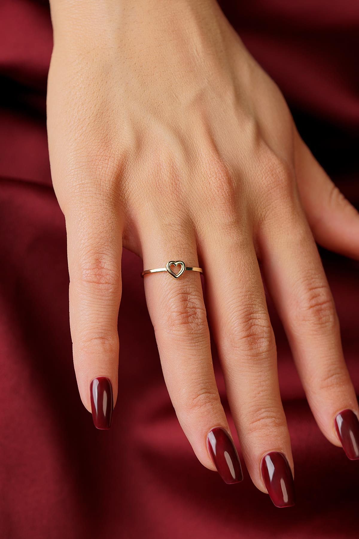14K Gold Love Script Ring