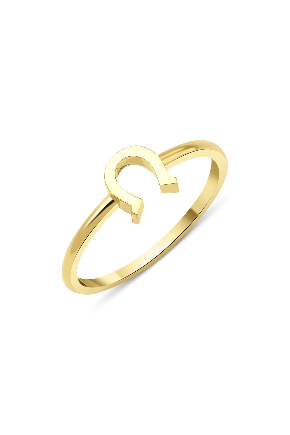 14K Gold Luck Horseshoe Shaped Ring
