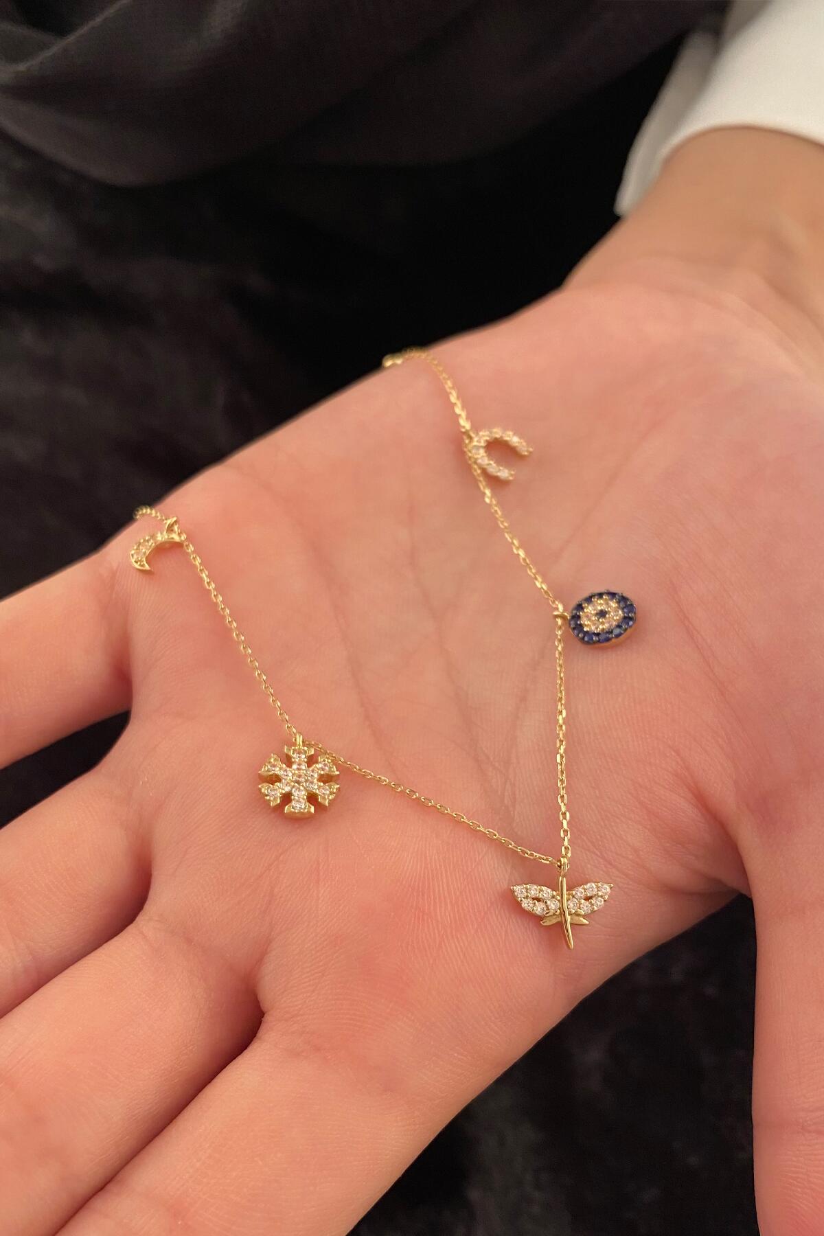 14K Gold Lucky Charm Bracelet