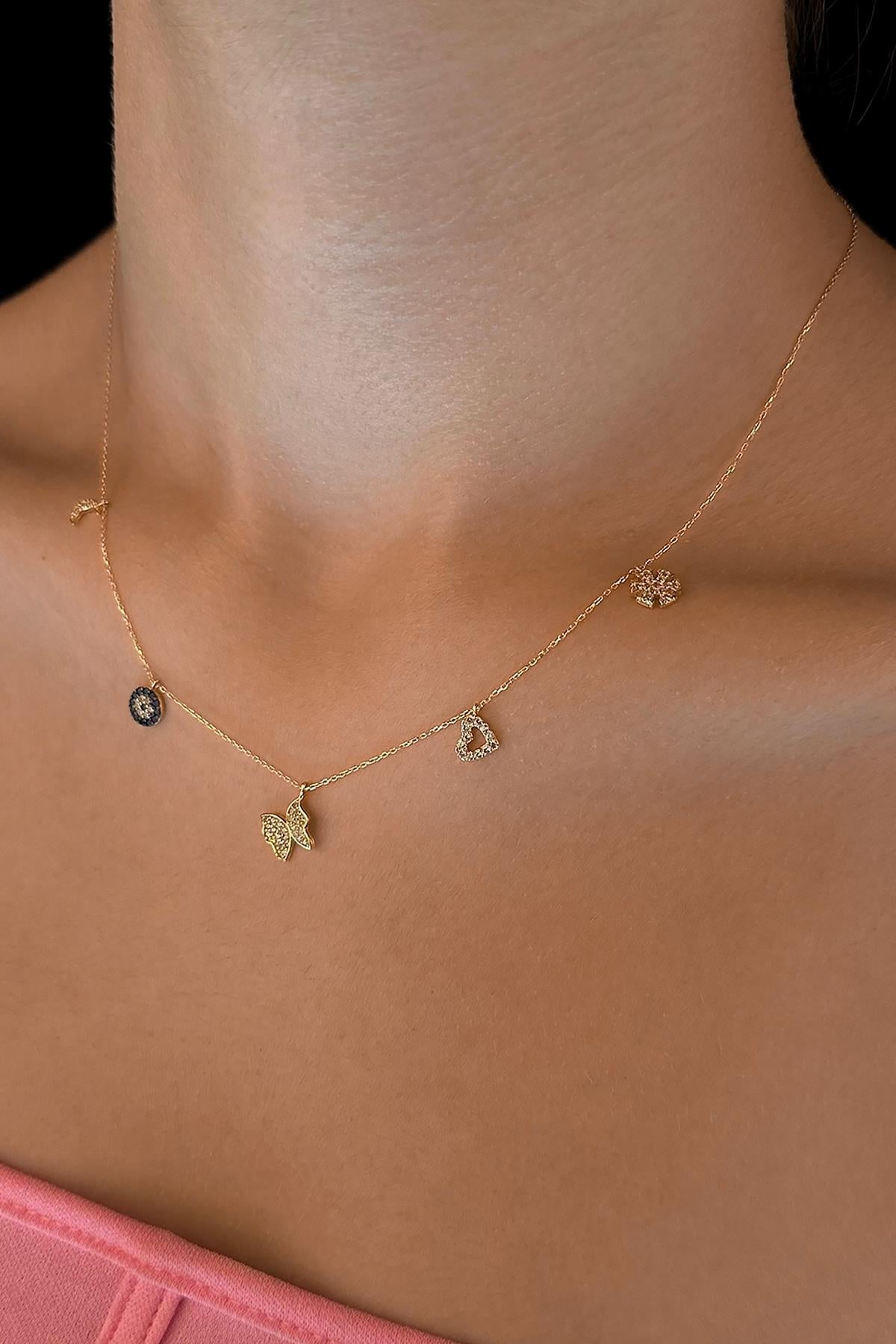 14K Gold Lucky Charm Necklace 3