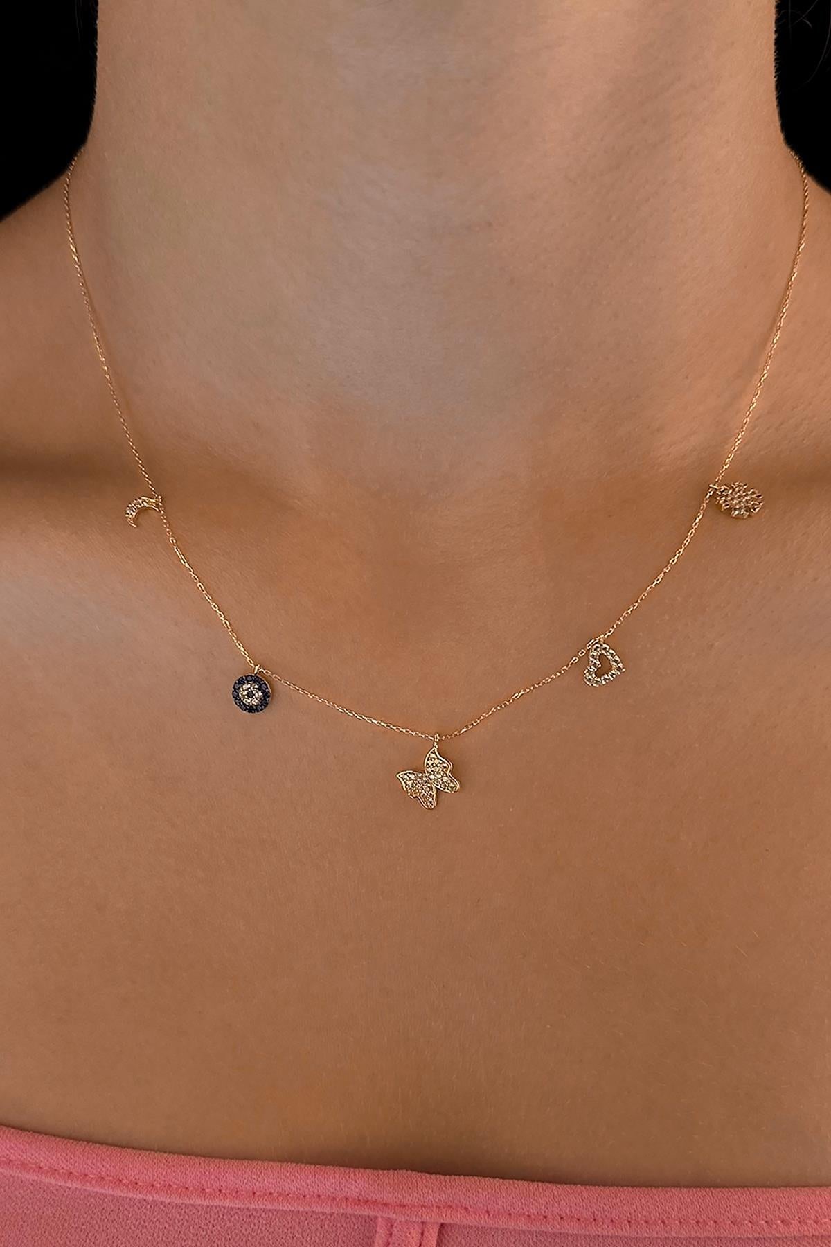 14K Gold Lucky Charm Necklace 3