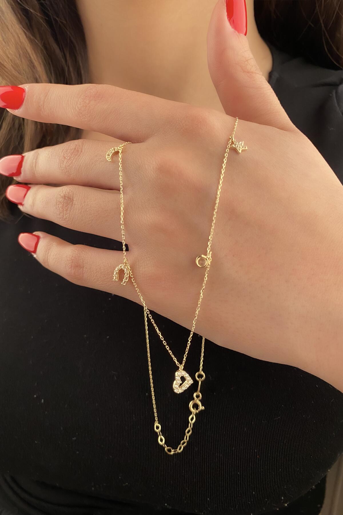 14K Gold Lucky Charms Necklace  7