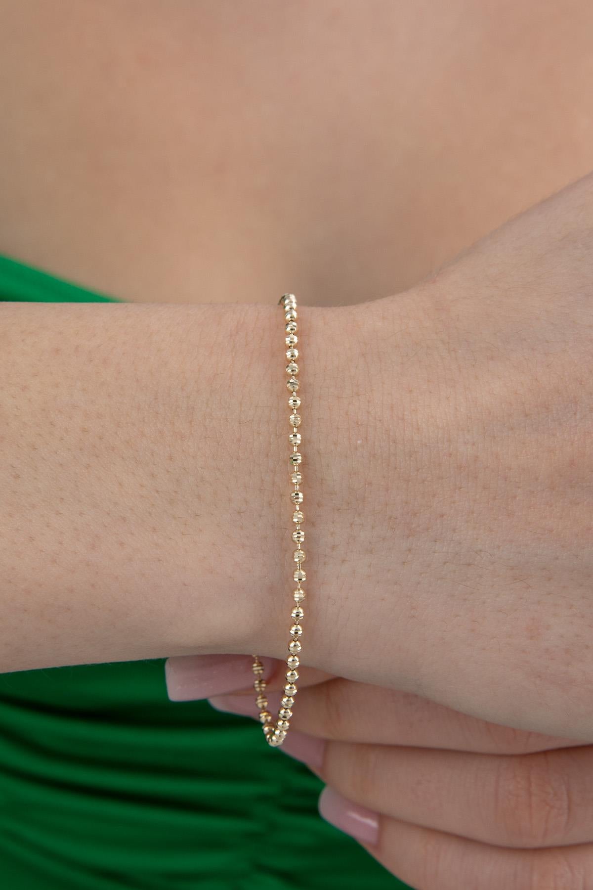 14K Gold Luna Bracelet