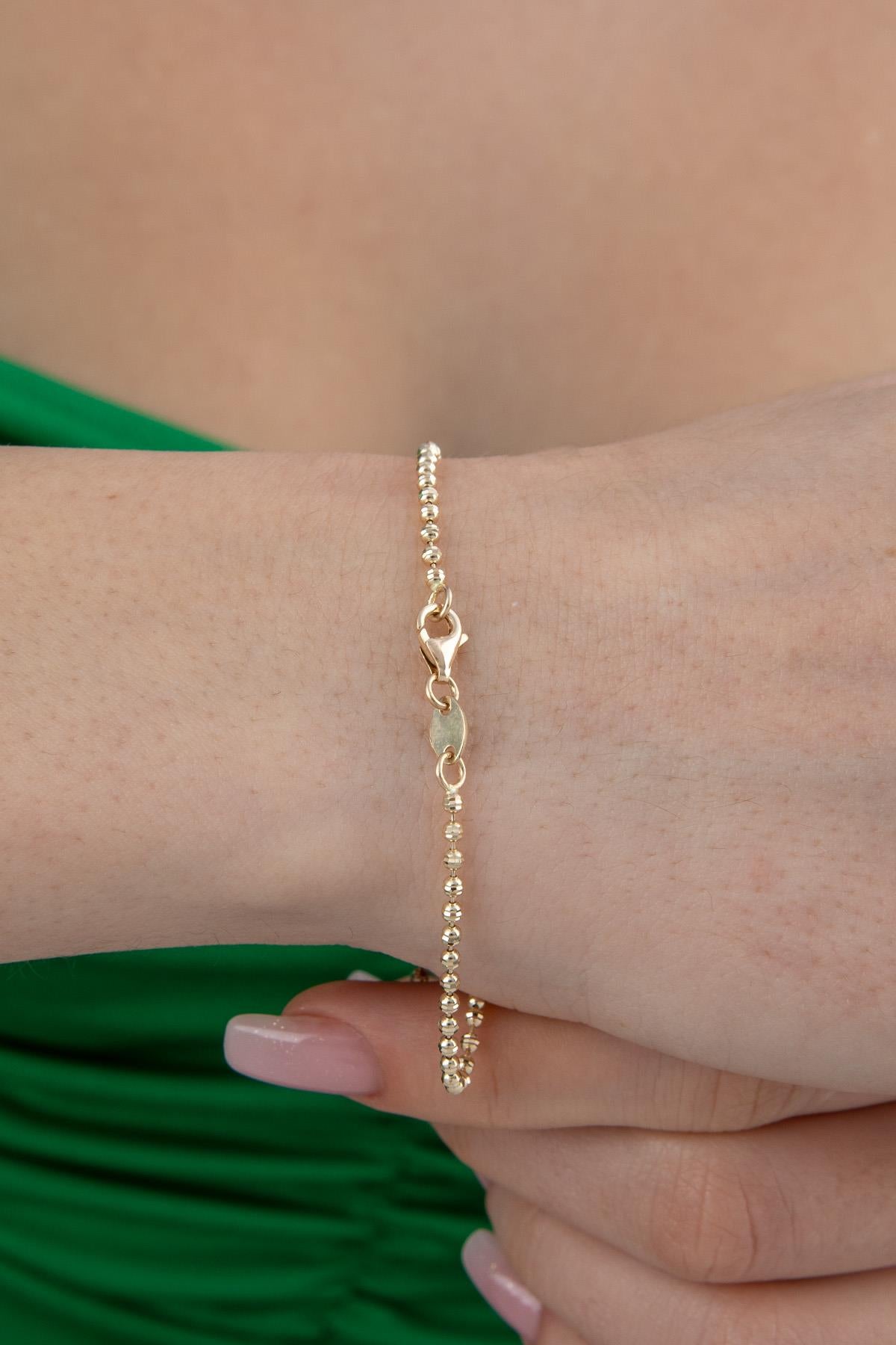 14K Gold Luna Bracelet