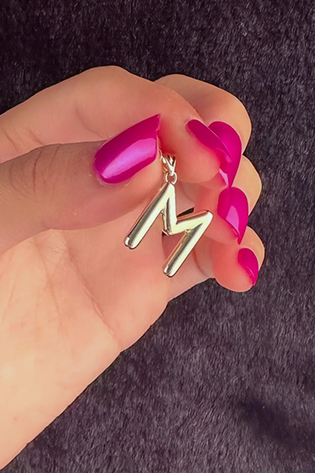 14K Gold M Letter Charm