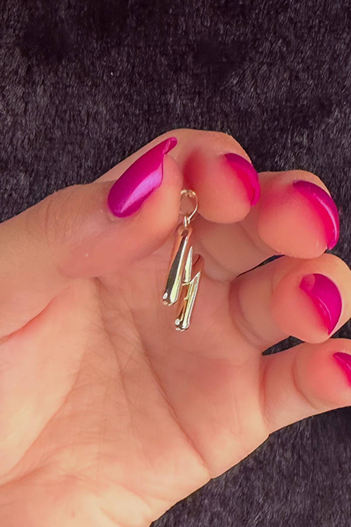 14K Gold M Letter Charm