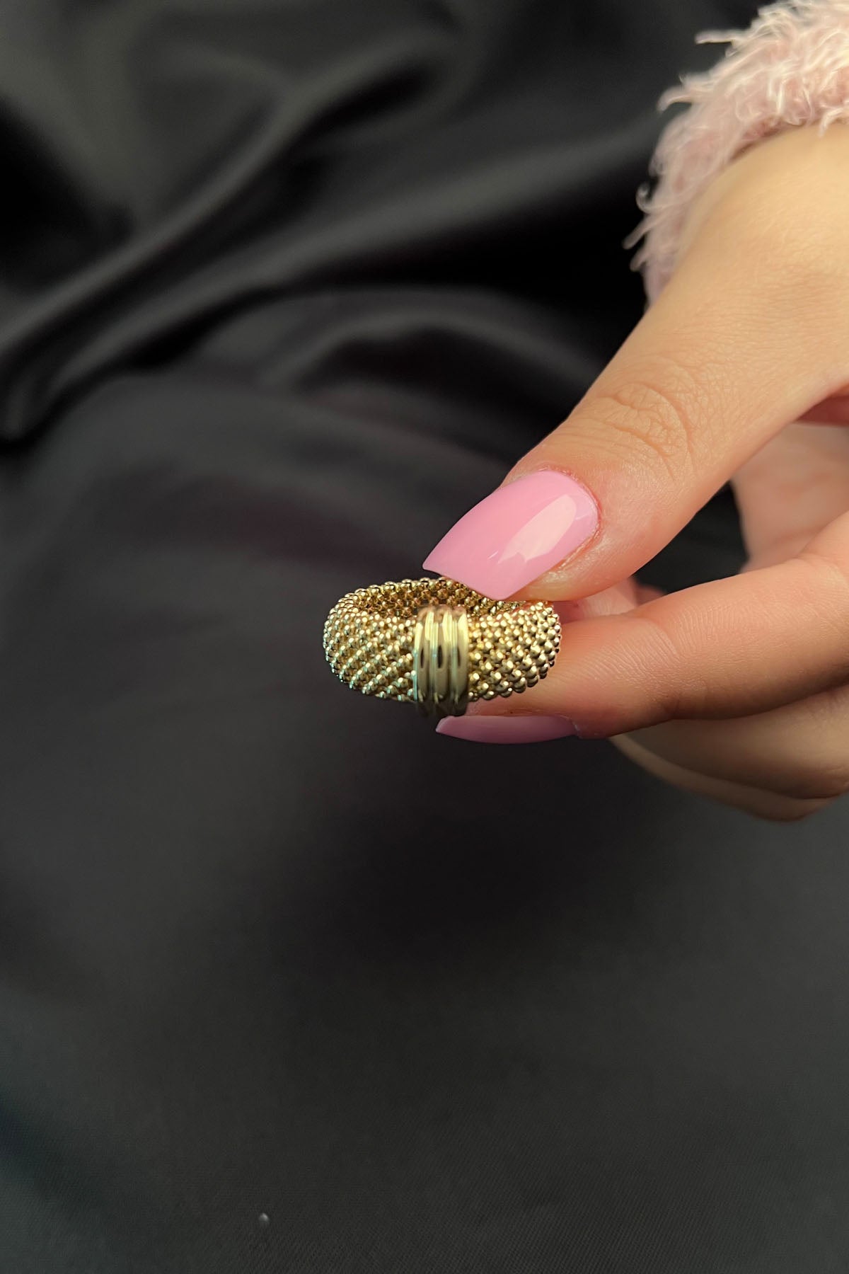 14K Gold Mesh Ring