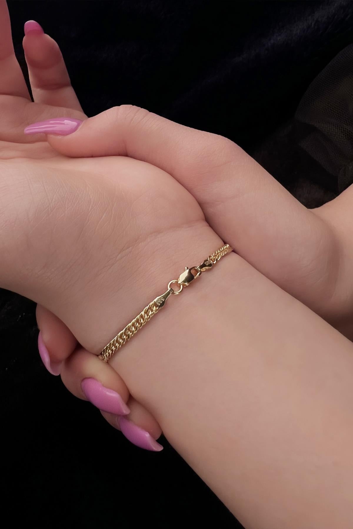 14K Gold Miami Cuban Bracelet  0.110 inch